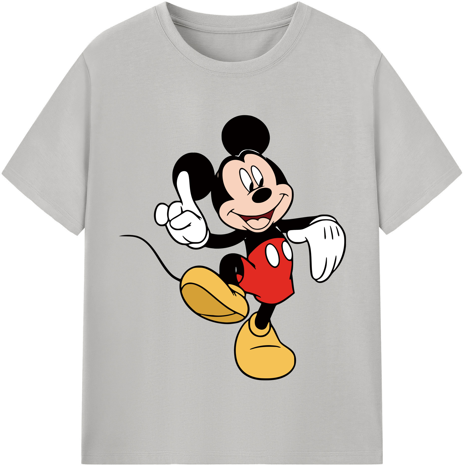 （画像用） ミッキーマウス Mickey Mouse 綿100％半袖Tシャツ（フロントプリント）