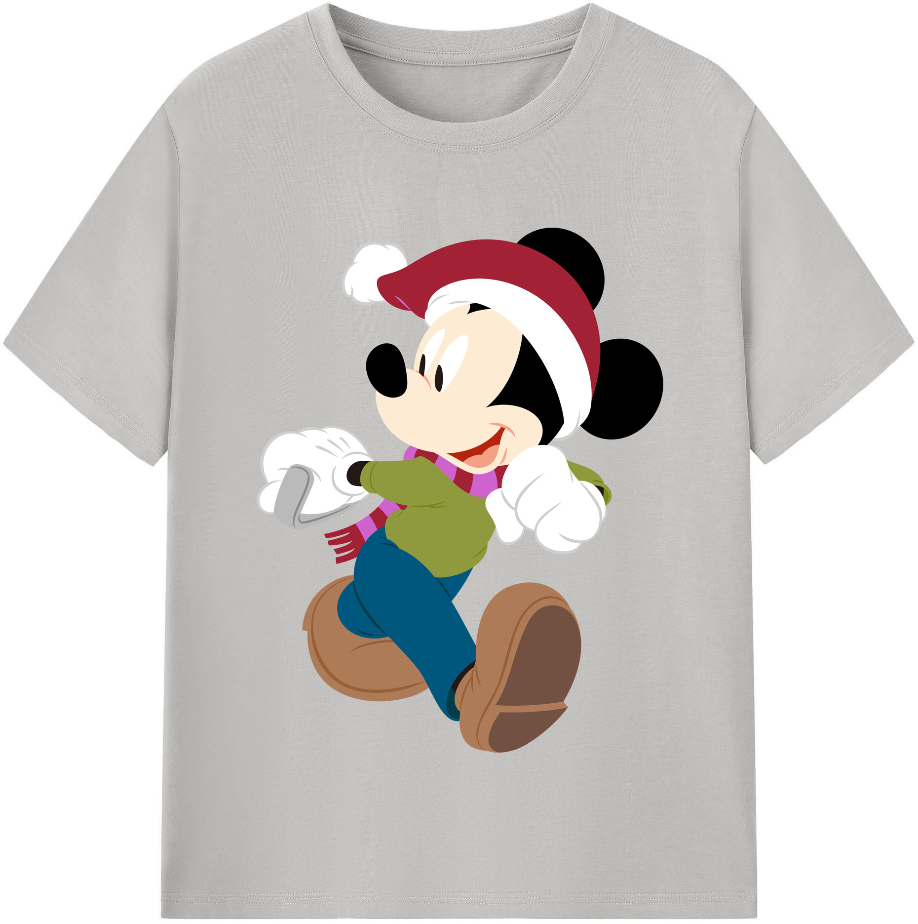（画像用） ミッキーマウス Mickey Mouse 綿100％半袖Tシャツ（フロントプリント）