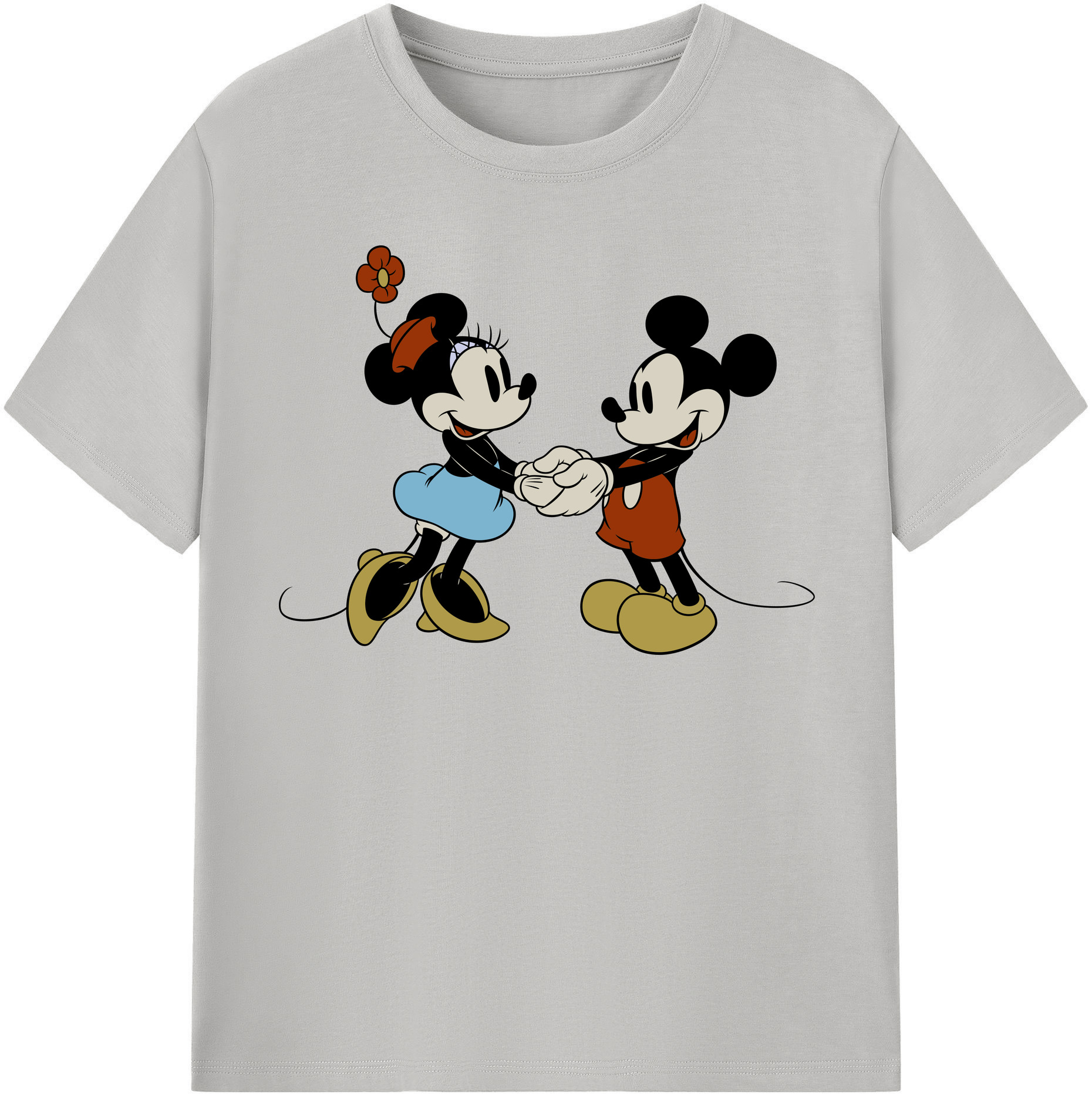 （画像用） ミッキーマウス Mickey Mouse 綿100％半袖Tシャツ（フロントプリント）