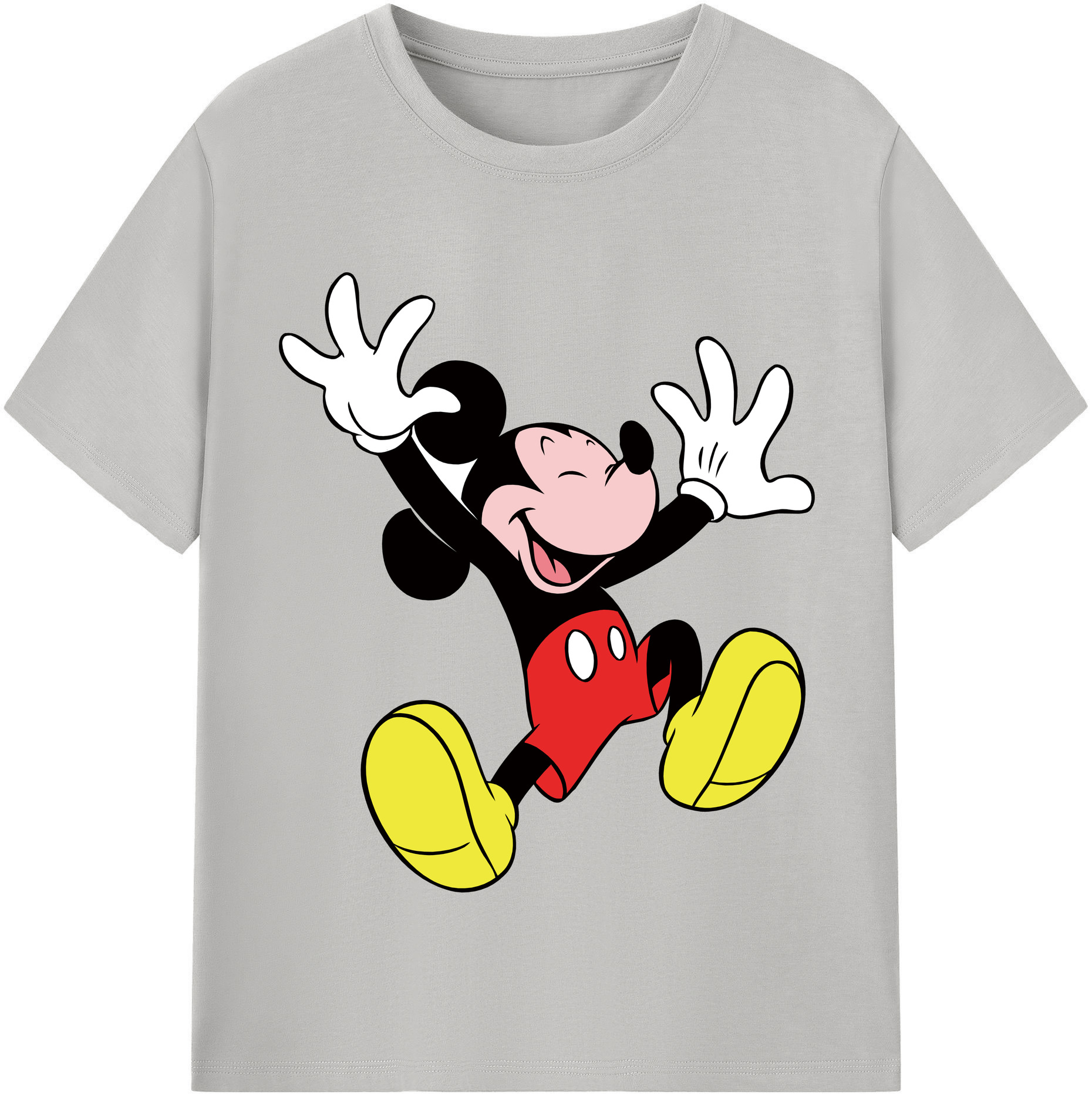 （画像用） ミッキーマウス Mickey Mouse 綿100％半袖Tシャツ（フロントプリント）