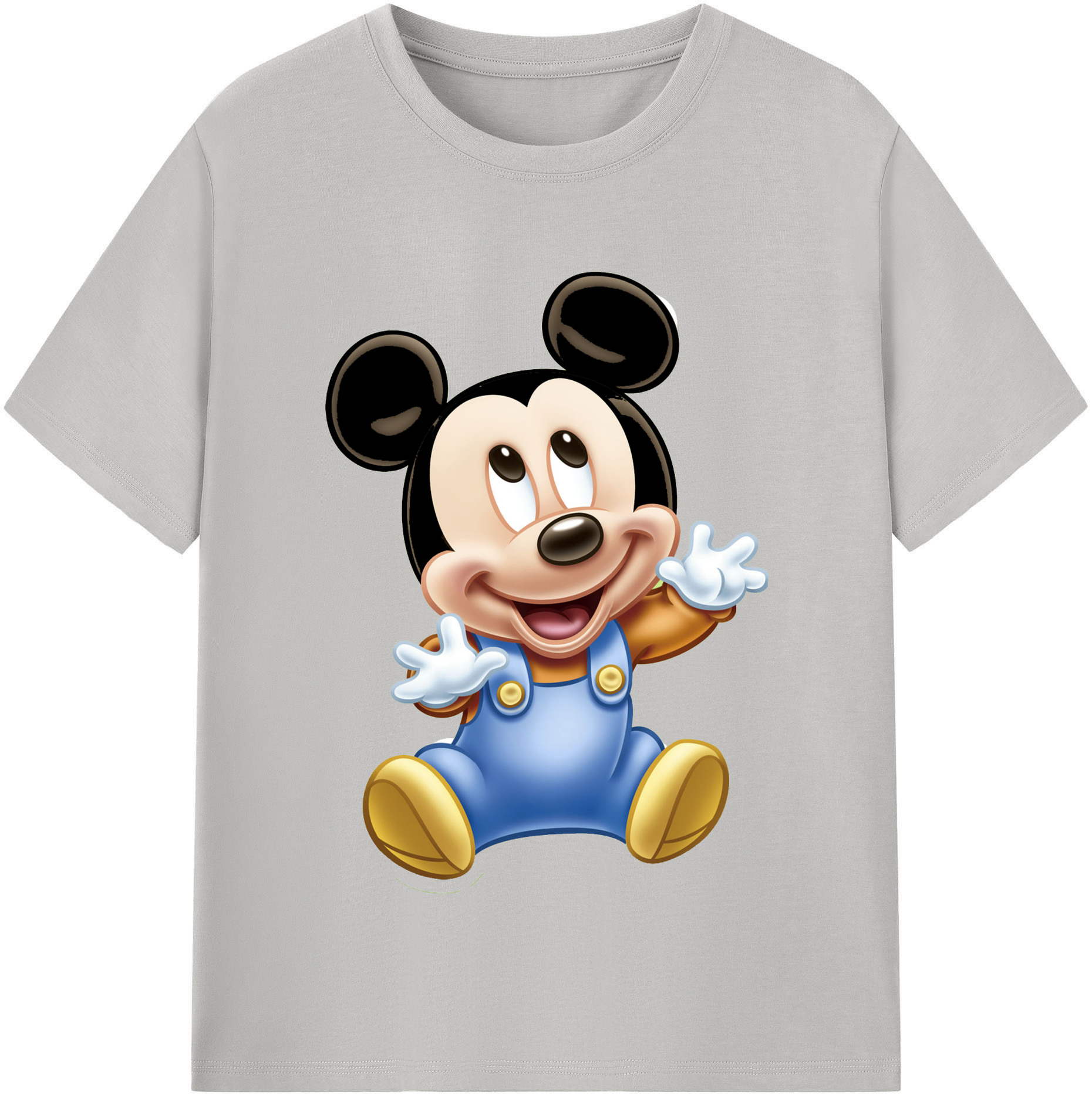 （画像用） ミッキーマウス Mickey Mouse 綿100％半袖Tシャツ（フロントプリント）