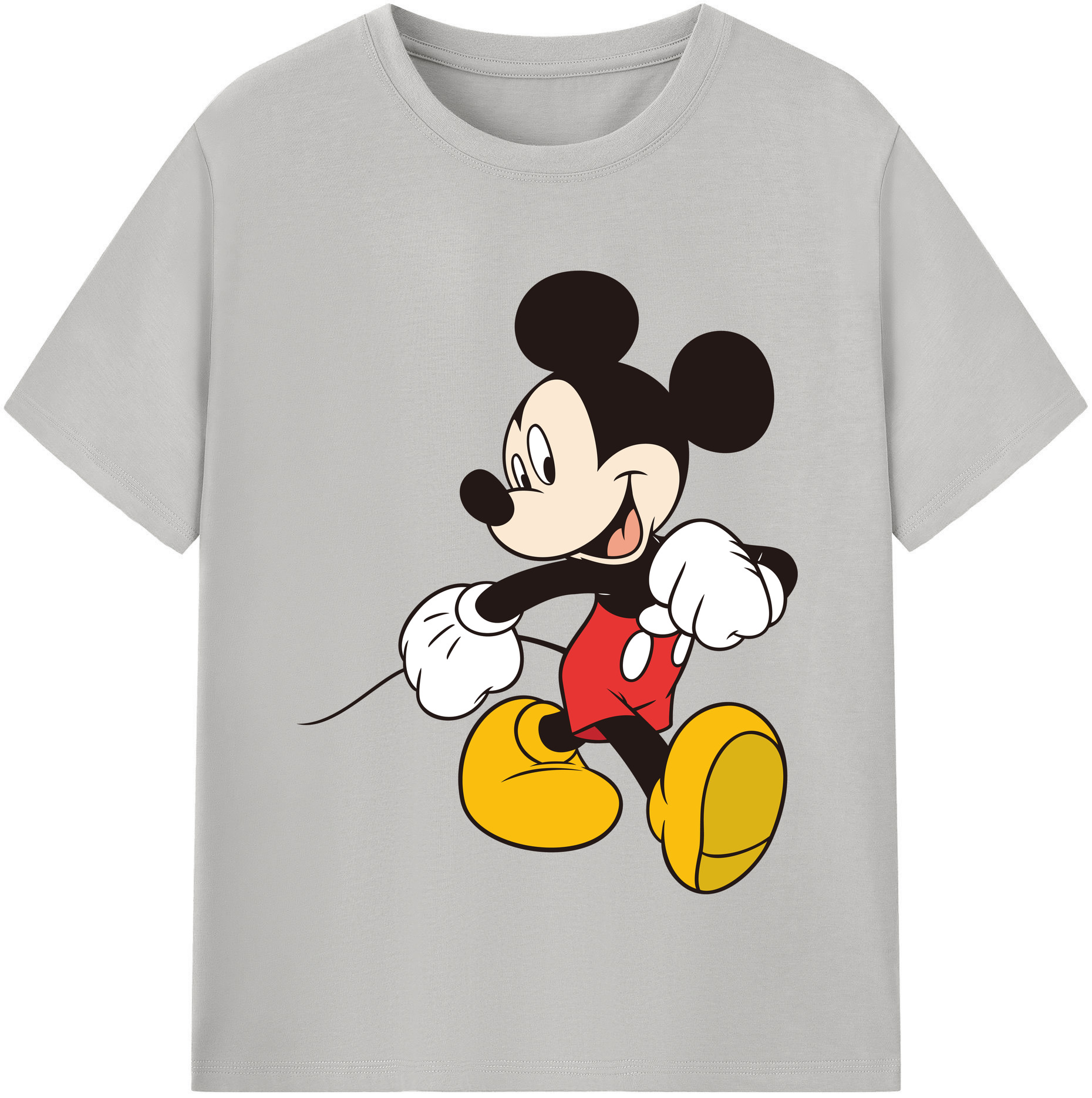 （画像用） ミッキーマウス Mickey Mouse 綿100％半袖Tシャツ（フロントプリント）