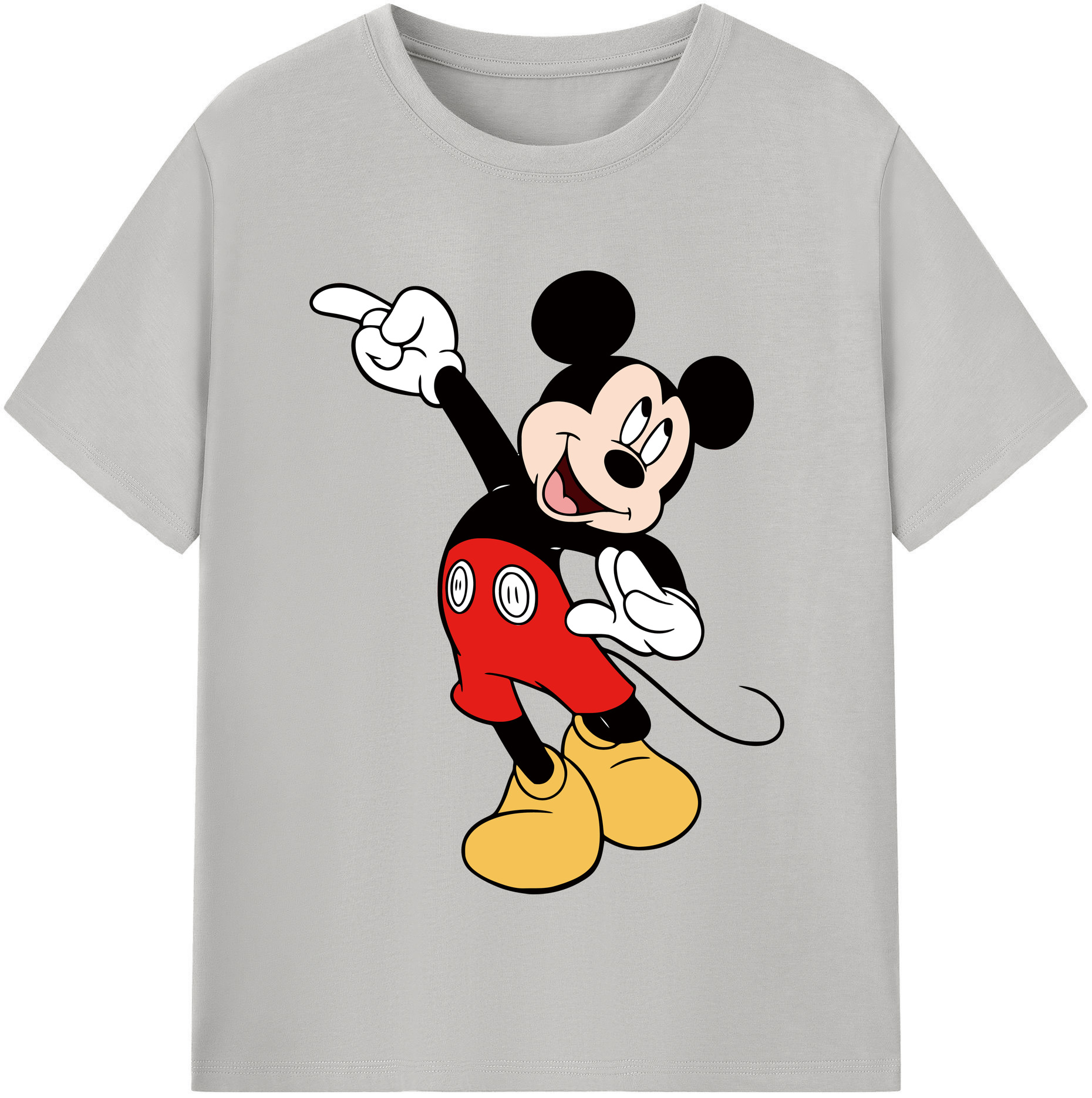 （画像用） ミッキーマウス Mickey Mouse 綿100％半袖Tシャツ（フロントプリント）
