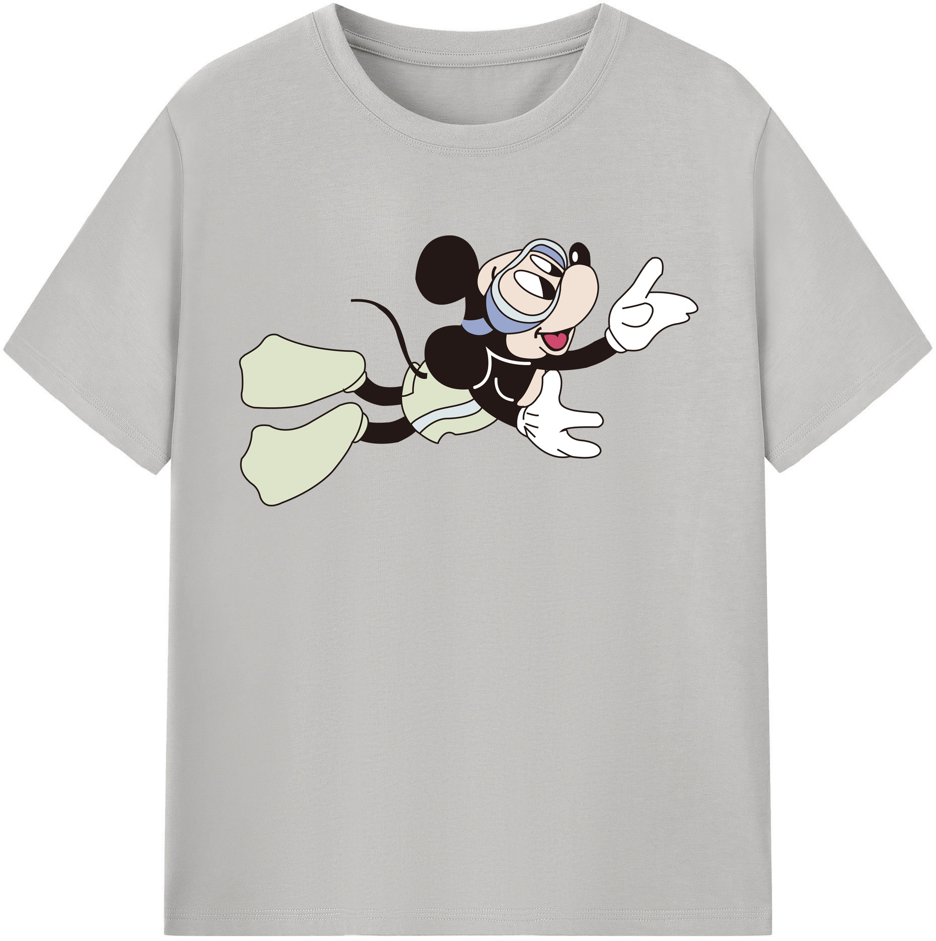 （画像用） ミッキーマウス Mickey Mouse 綿100％半袖Tシャツ（フロントプリント）