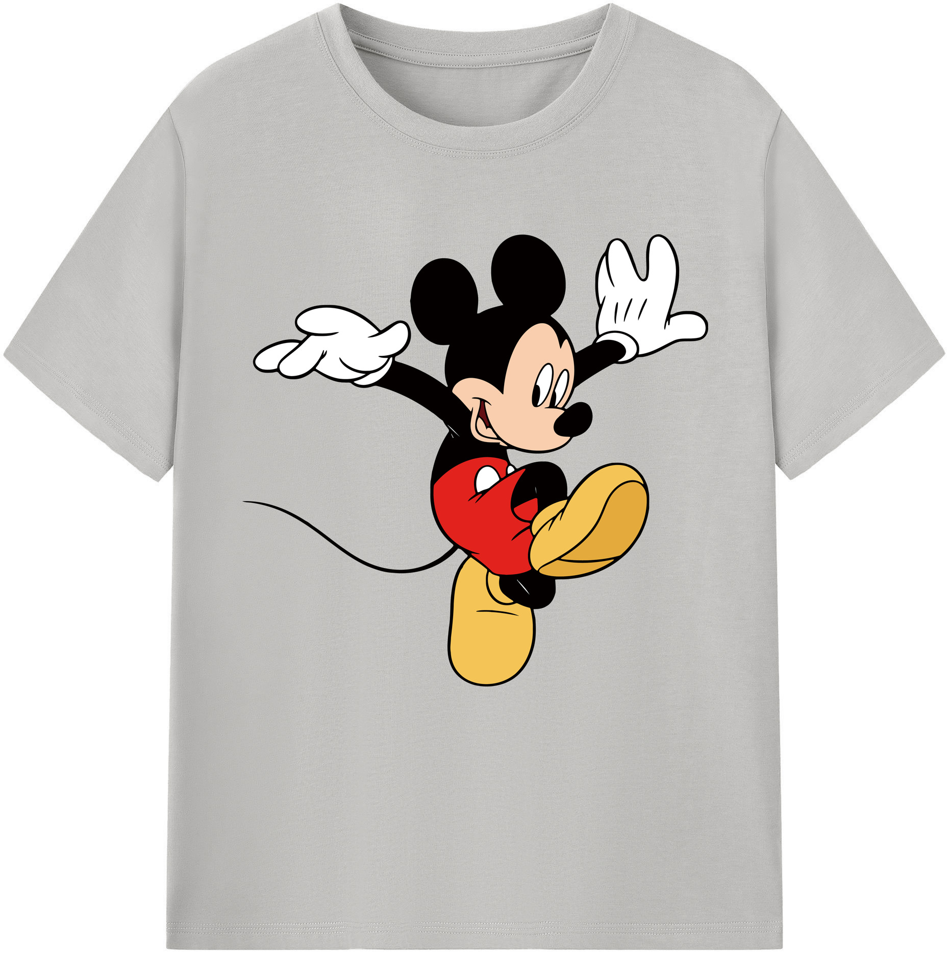 （画像用） ミッキーマウス Mickey Mouse 綿100％半袖Tシャツ（フロントプリント）