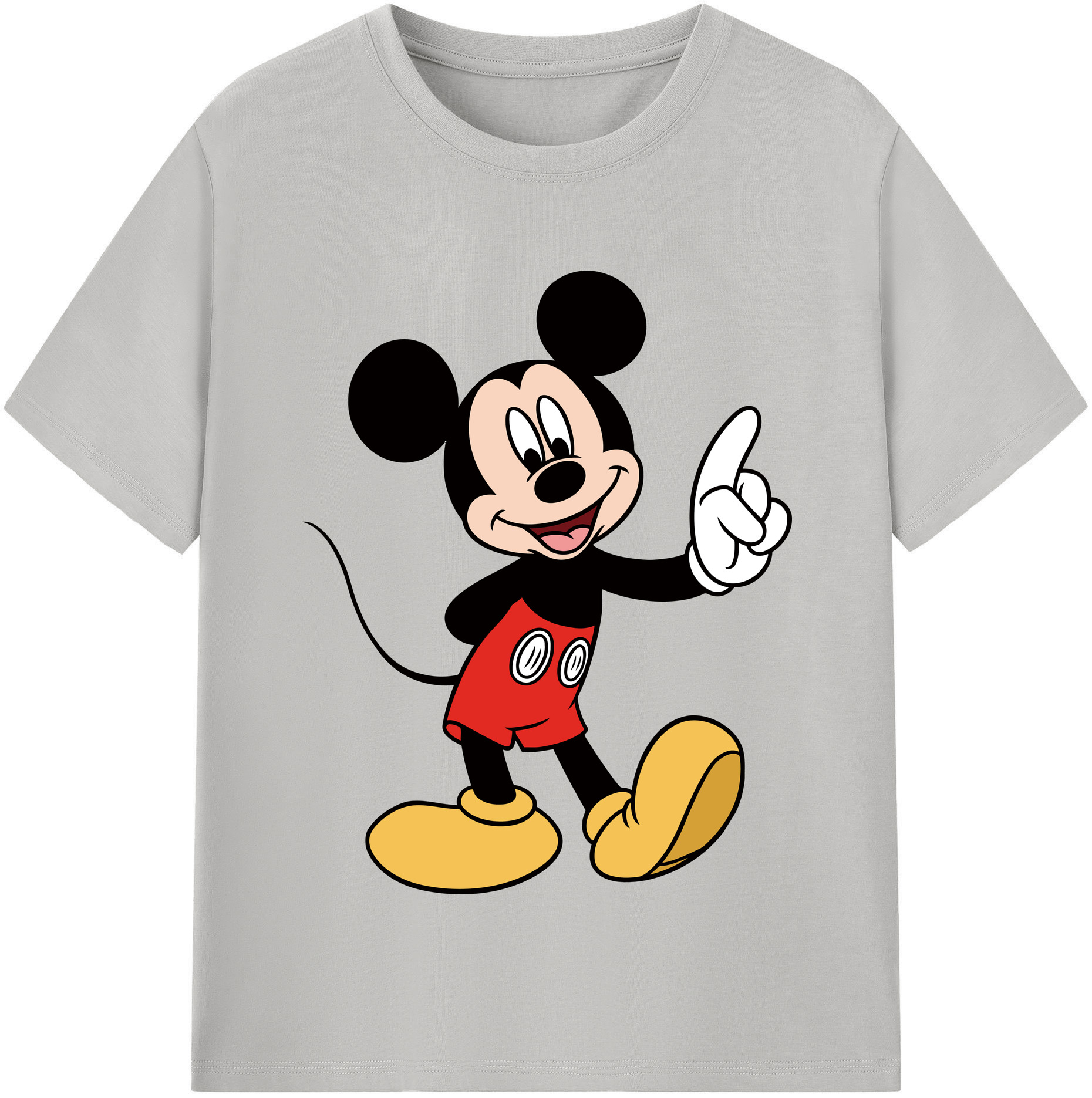 （画像用） ミッキーマウス Mickey Mouse 綿100％半袖Tシャツ（フロントプリント）