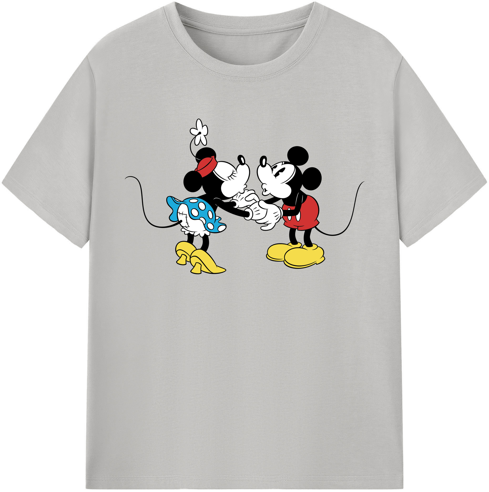 （画像用） ミッキーマウス Mickey Mouse 綿100％半袖Tシャツ（フロントプリント）