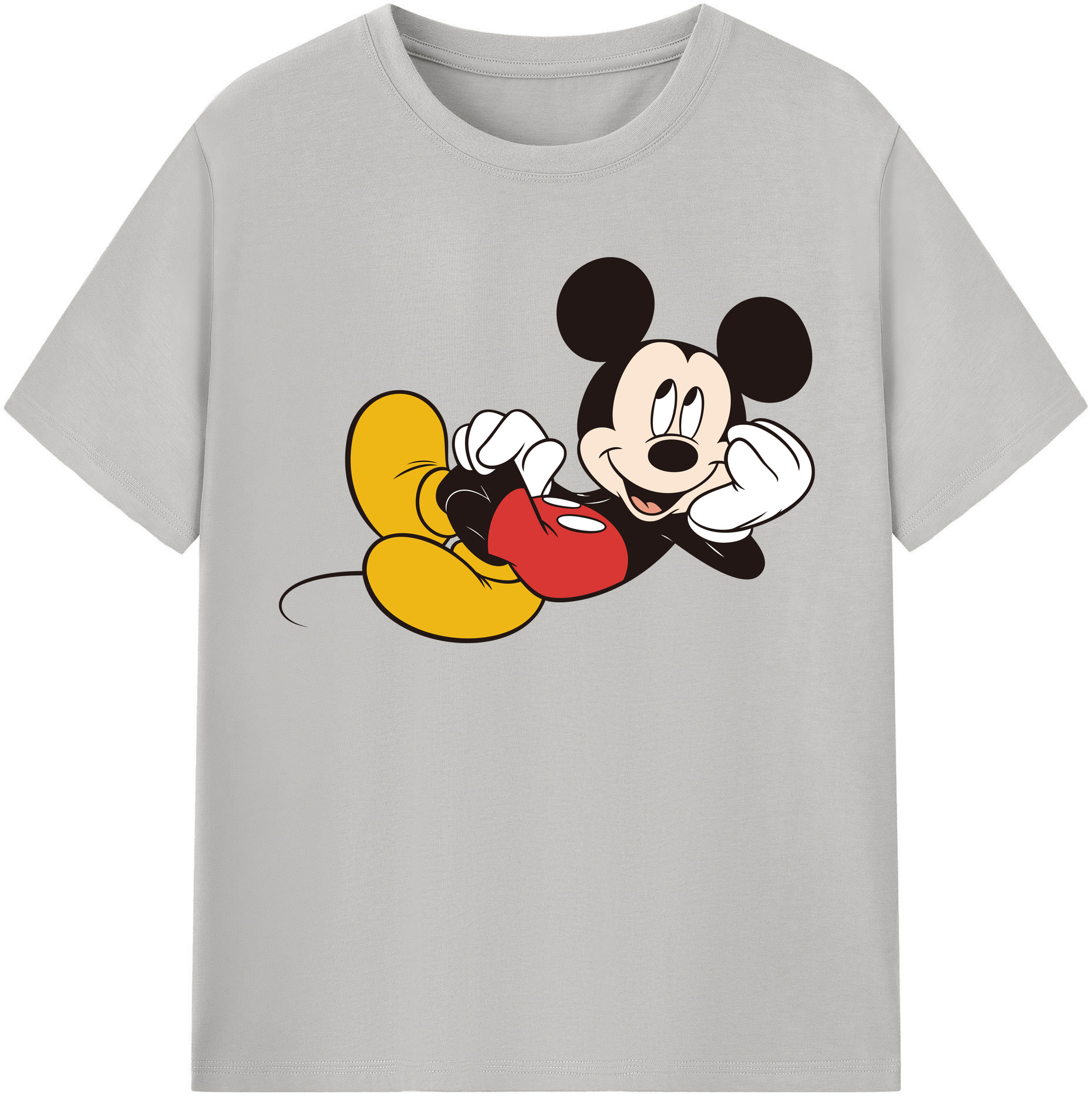 （画像用） ミッキーマウス Mickey Mouse 綿100％半袖Tシャツ（フロントプリント）