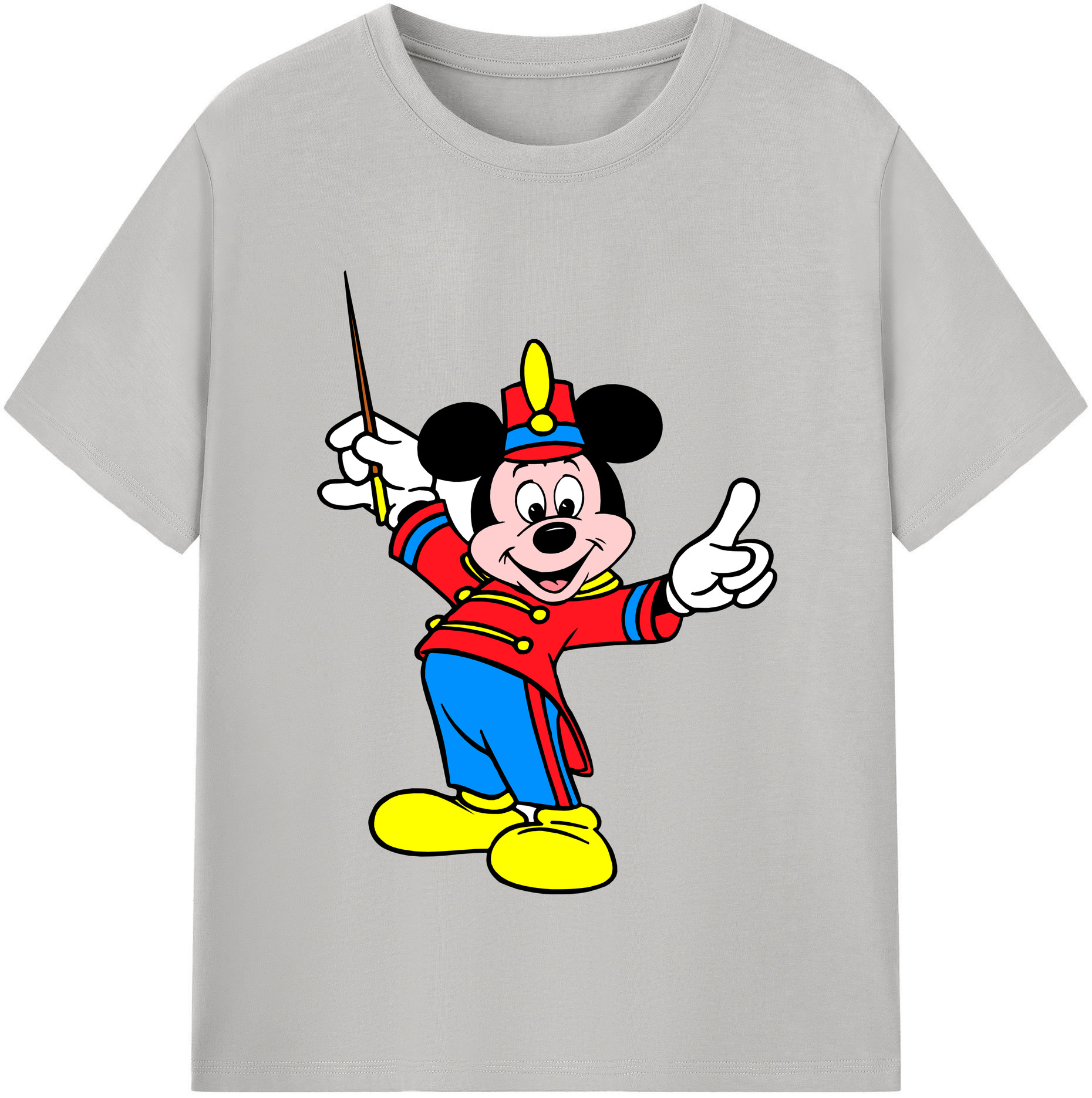 （画像用） ミッキーマウス Mickey Mouse 綿100％半袖Tシャツ（フロントプリント）
