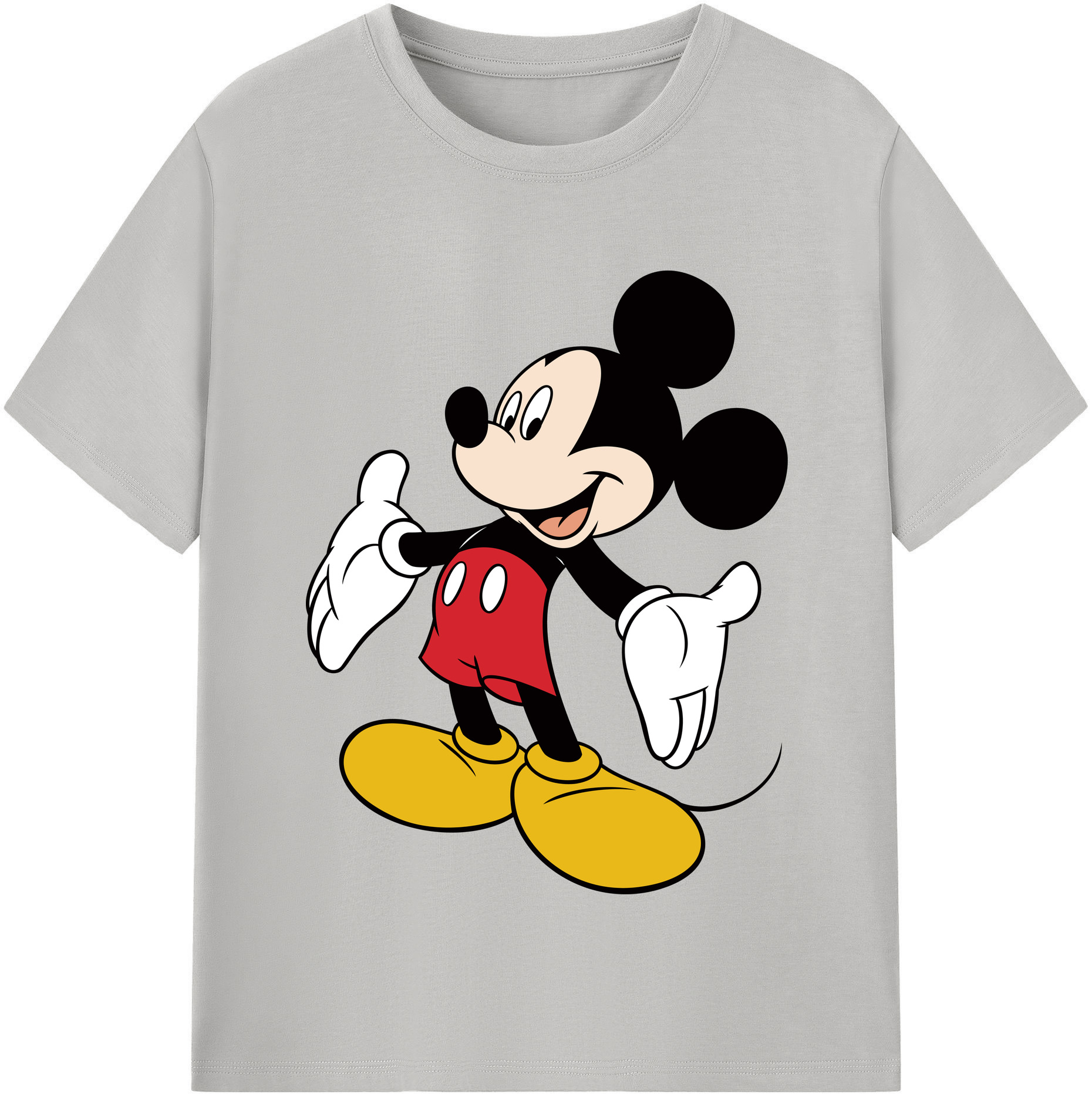 （画像用） ミッキーマウス Mickey Mouse 綿100％半袖Tシャツ（フロントプリント）