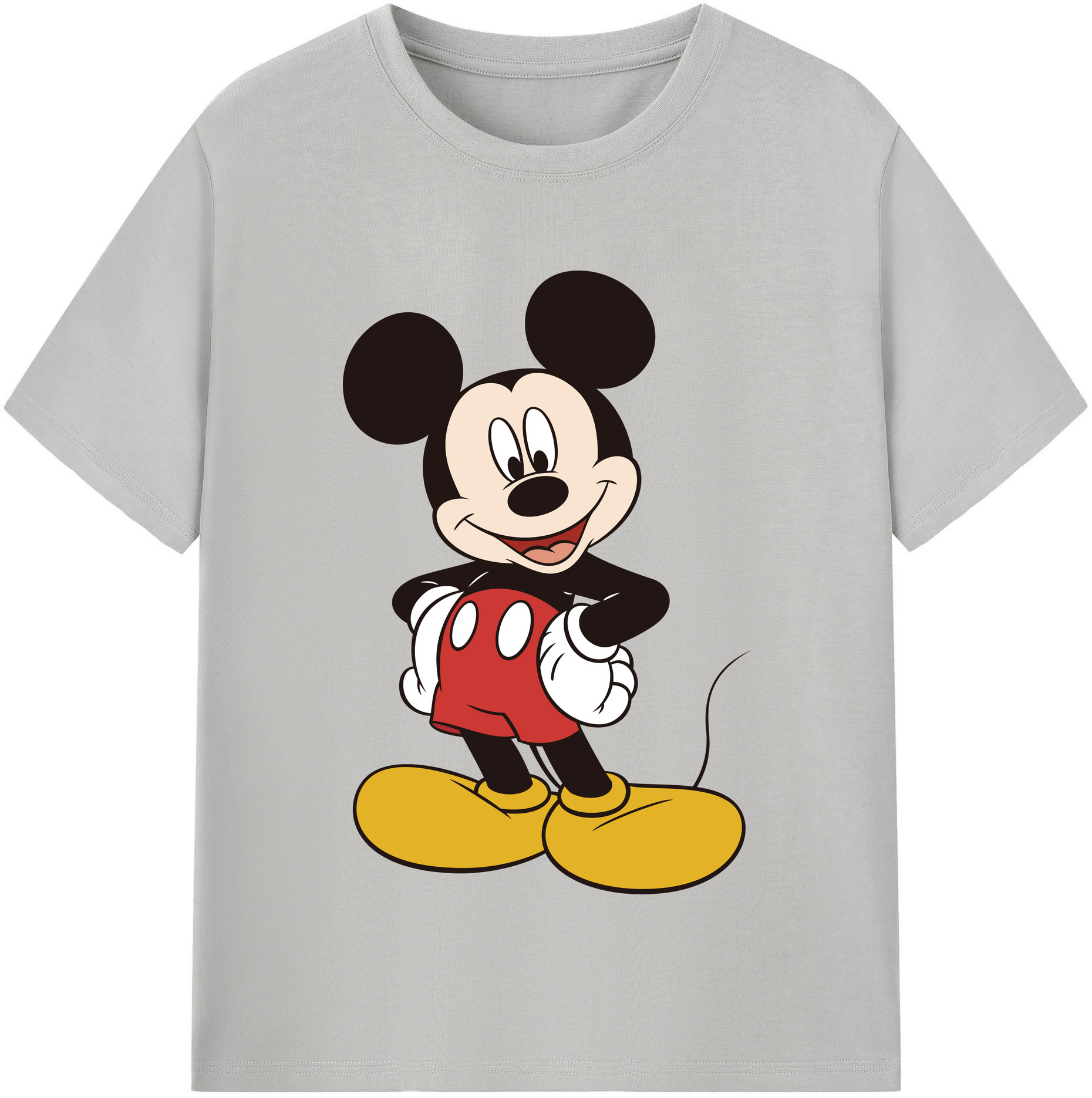 （画像用） ミッキーマウス Mickey Mouse 綿100％半袖Tシャツ（フロントプリント）