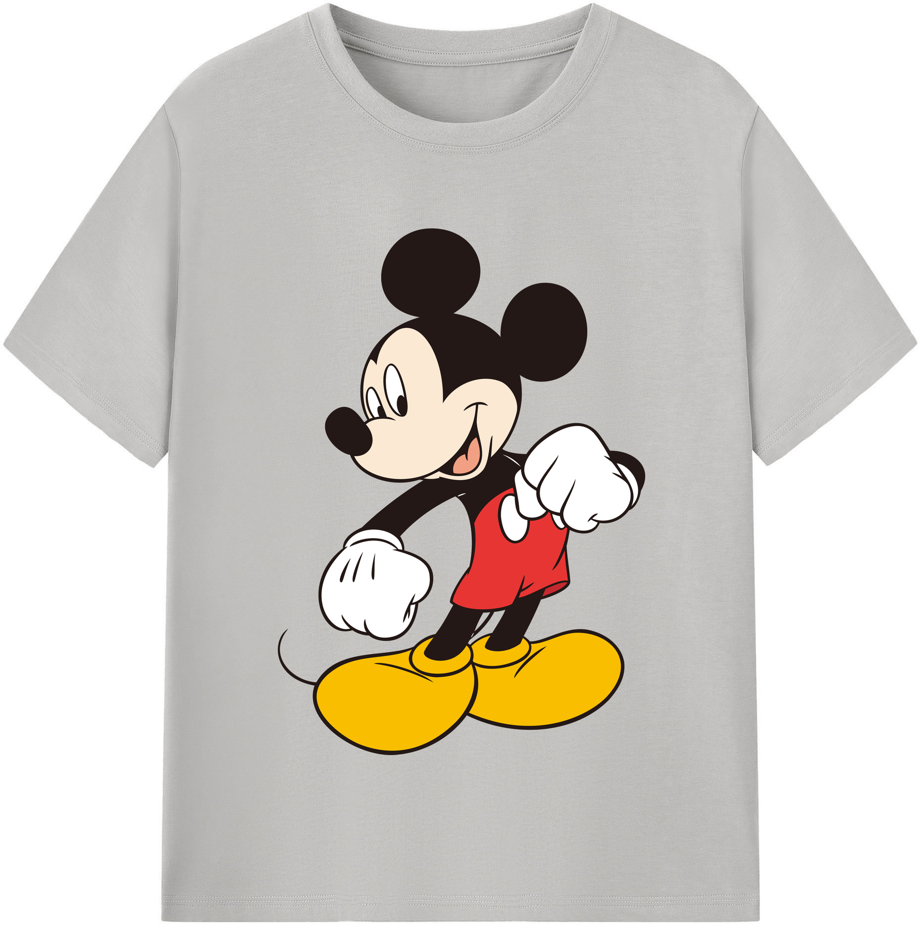 （画像用） ミッキーマウス Mickey Mouse 綿100％半袖Tシャツ（フロントプリント）