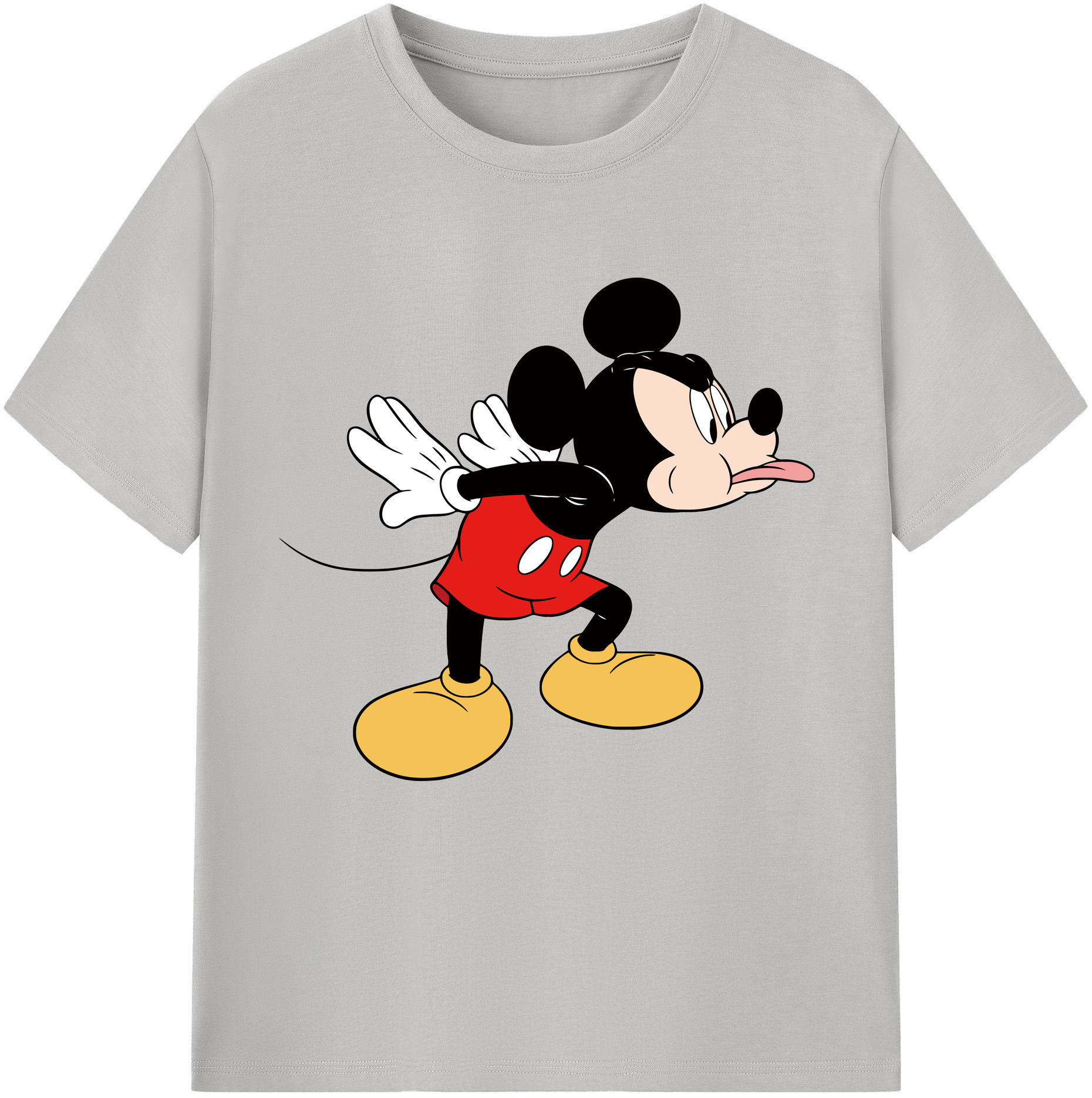 （画像用） ミッキーマウス Mickey Mouse 綿100％半袖Tシャツ（フロントプリント）