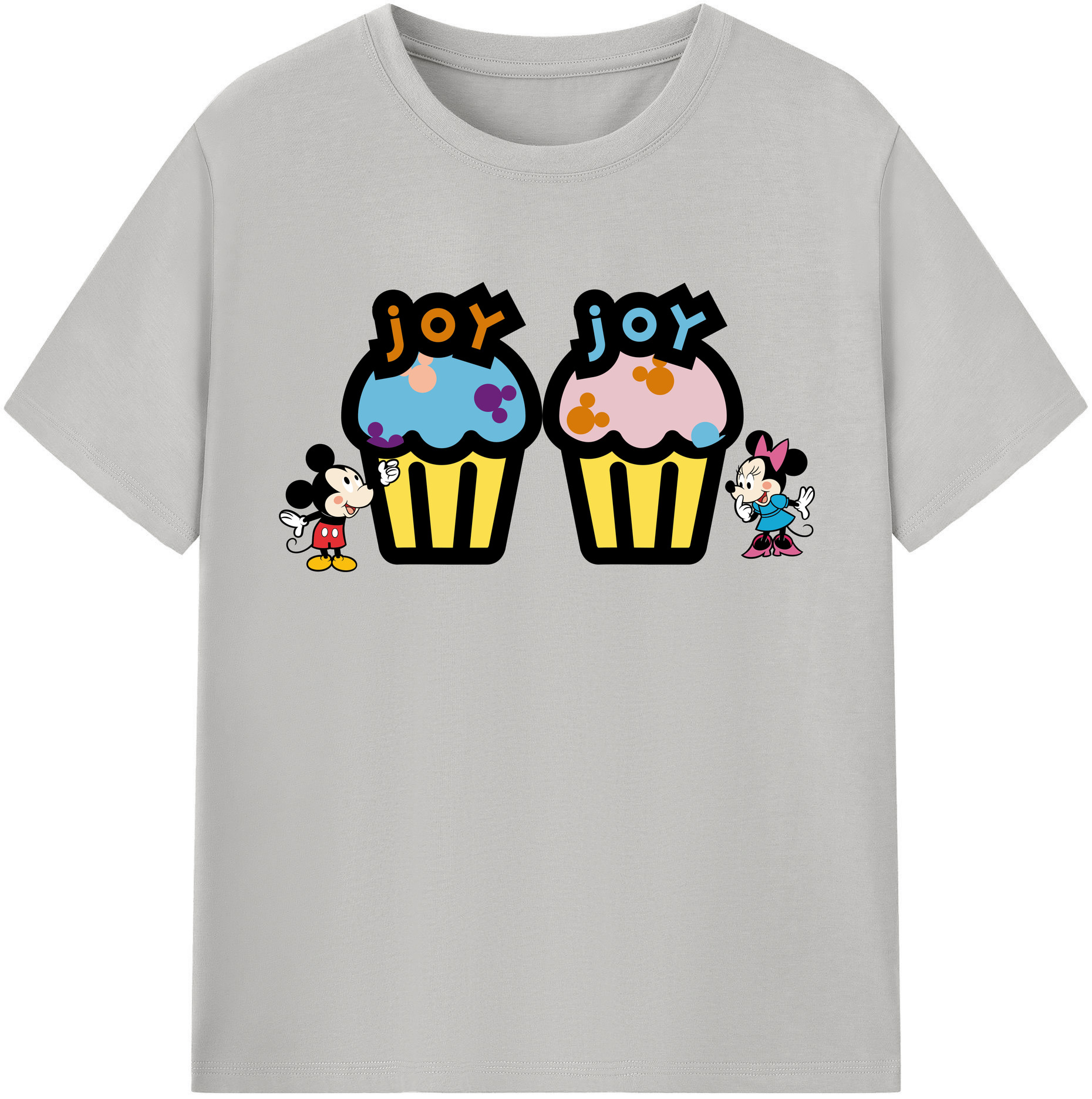 （画像用） ミッキーマウス Mickey Mouse 綿100％半袖Tシャツ（フロントプリント）