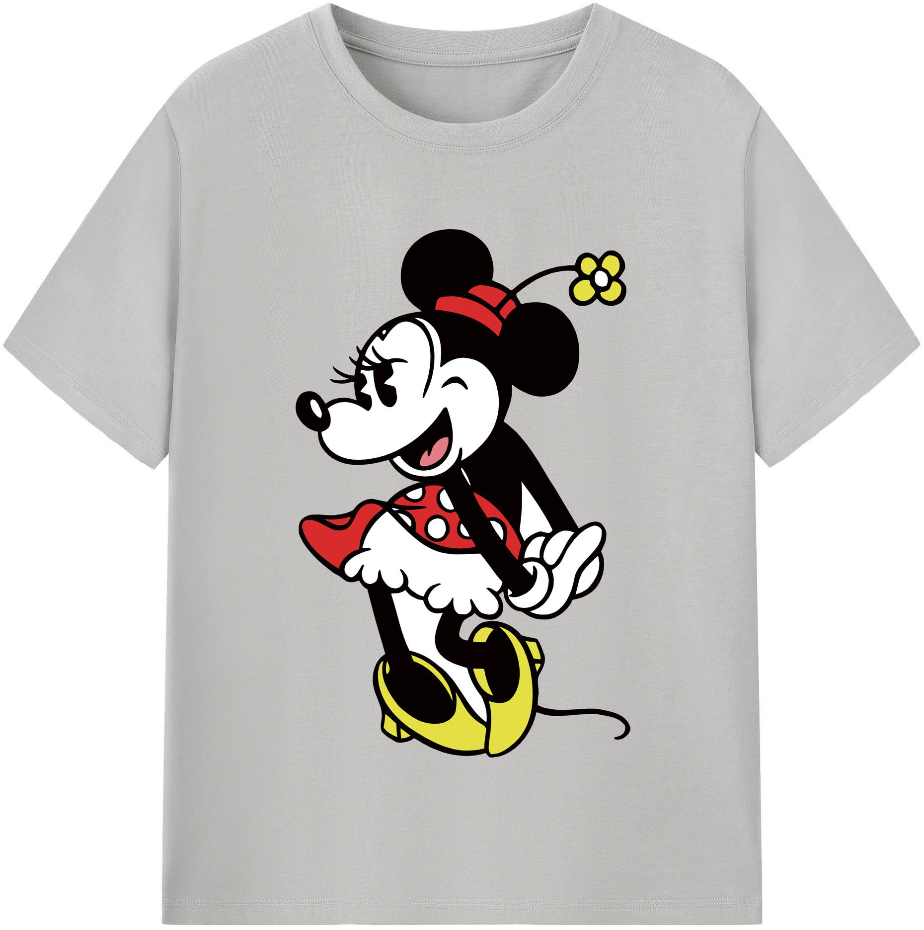 （画像用） ミッキーマウス Mickey Mouse 綿100％半袖Tシャツ（フロントプリント）