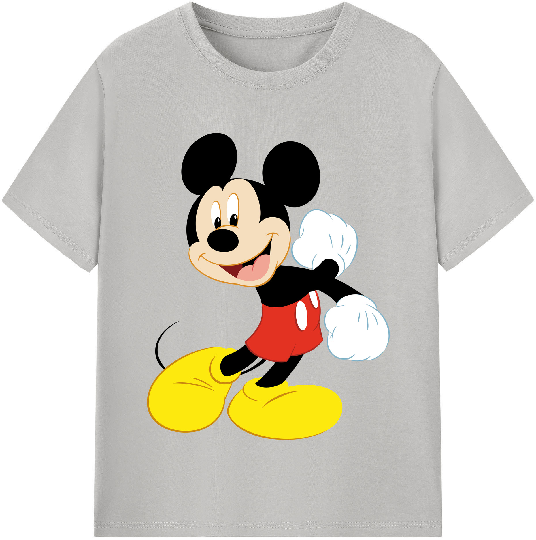 （画像用） ミッキーマウス Mickey Mouse 綿100％半袖Tシャツ（フロントプリント）