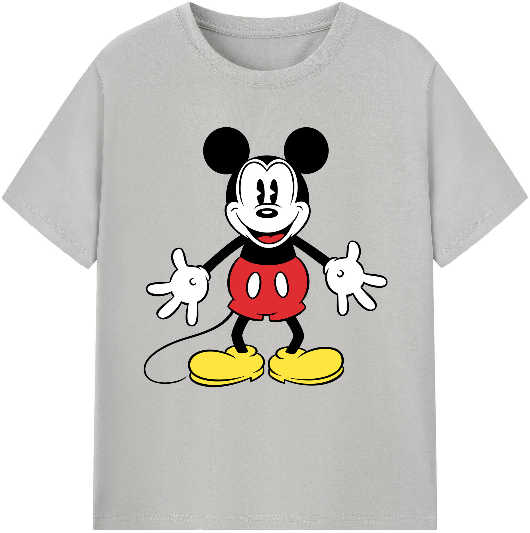 （画像用） ミッキーマウス Mickey Mouse 綿100％半袖Tシャツ（フロントプリント）