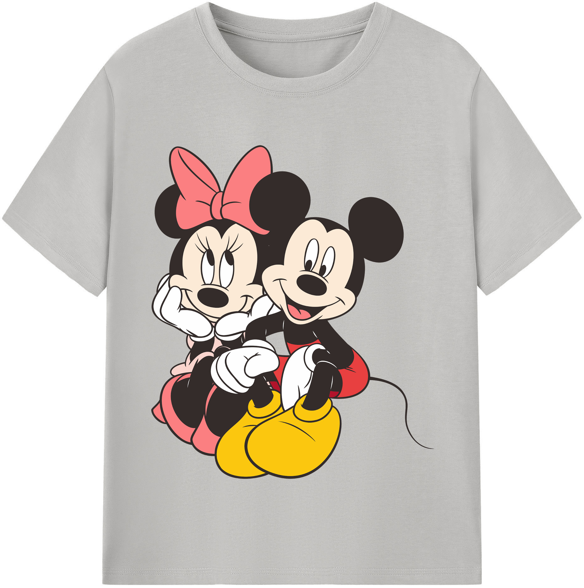 （画像用） ミッキーマウス Mickey Mouse 綿100％半袖Tシャツ（フロントプリント）