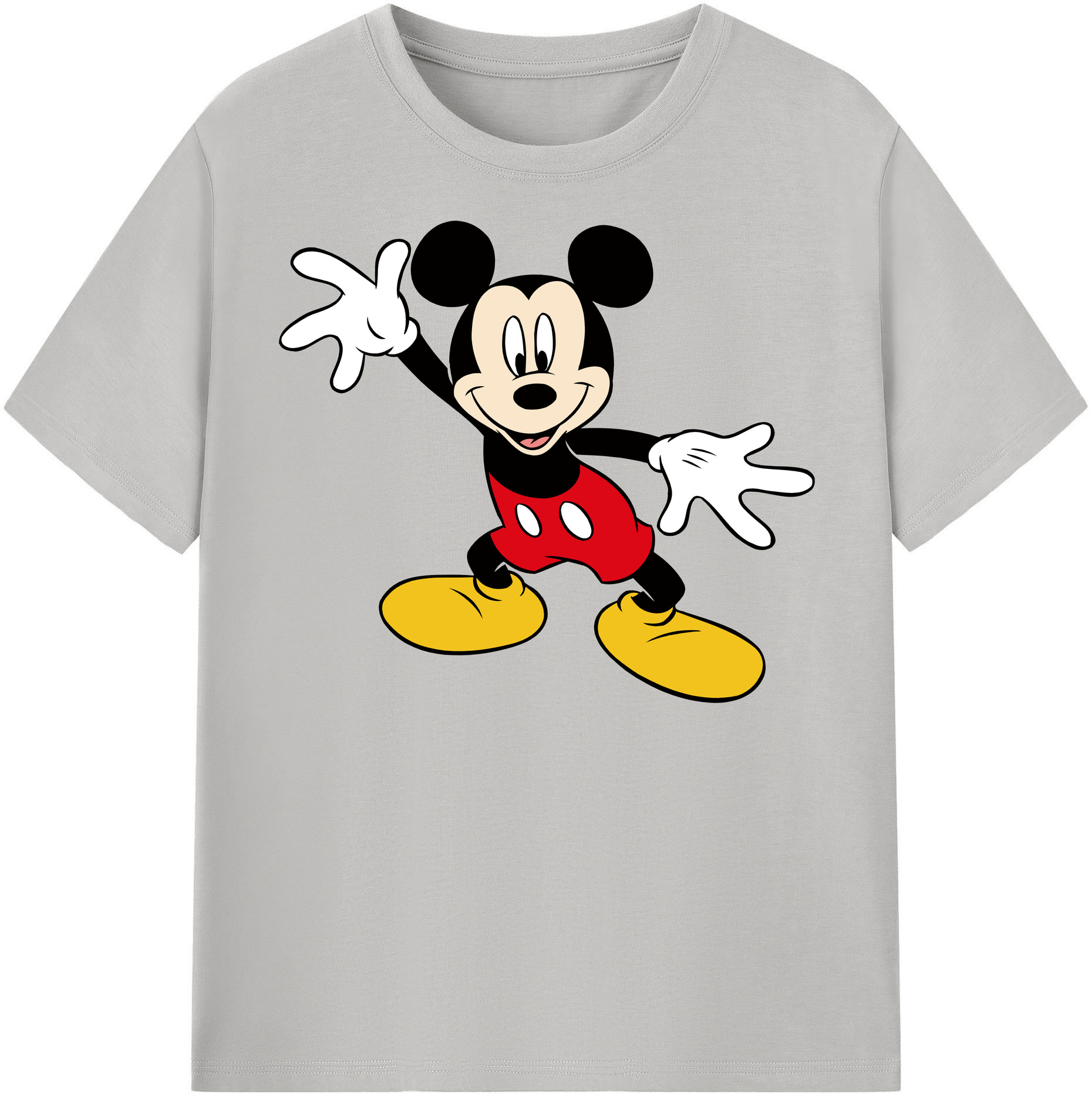 （画像用） ミッキーマウス Mickey Mouse 綿100％半袖Tシャツ（フロントプリント）