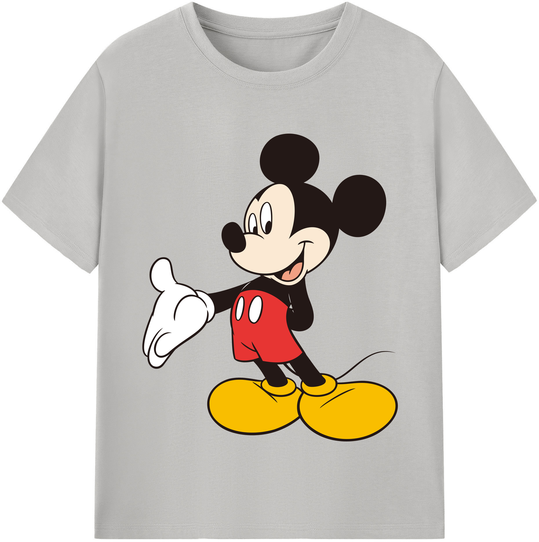 （画像用） ミッキーマウス Mickey Mouse 綿100％半袖Tシャツ（フロントプリント）