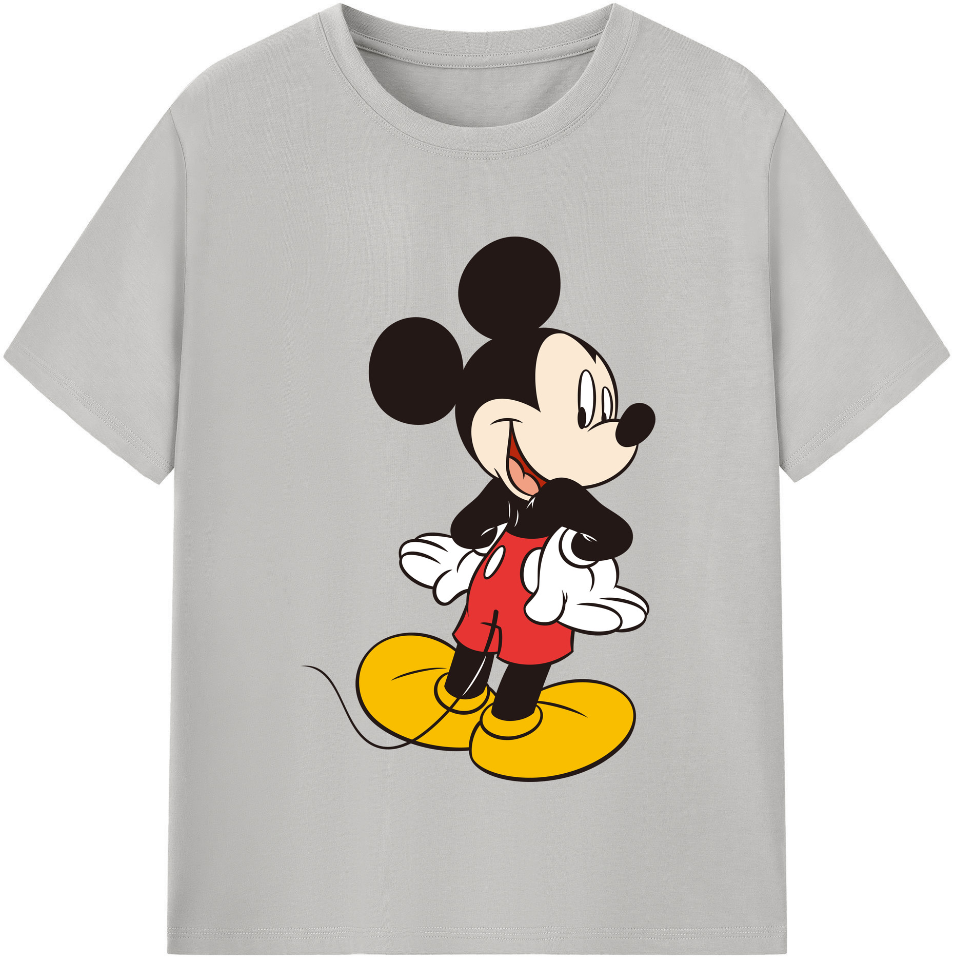 （画像用） ミッキーマウス Mickey Mouse 綿100％半袖Tシャツ（フロントプリント）