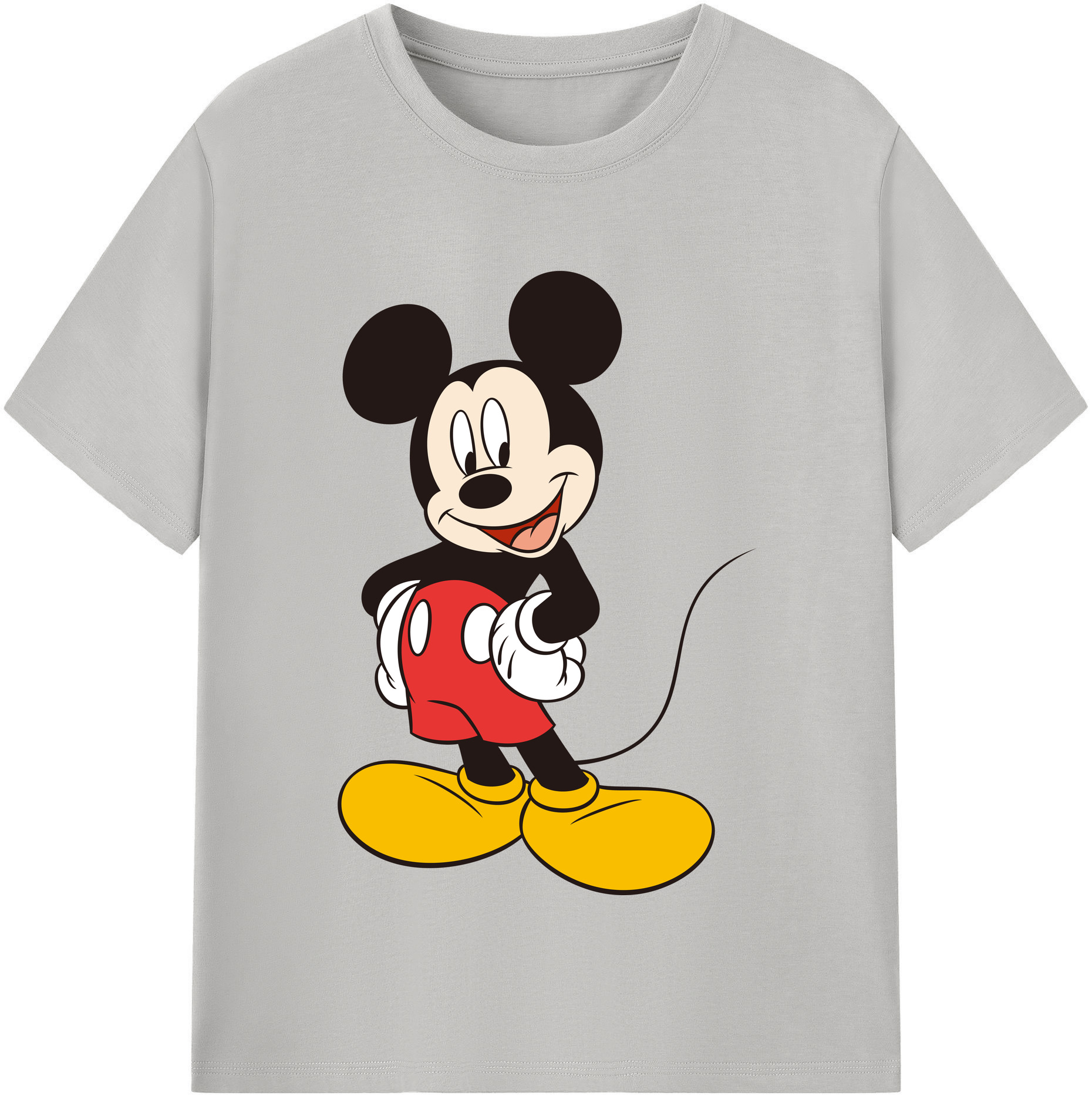 （画像用） ミッキーマウス Mickey Mouse 綿100％半袖Tシャツ（フロントプリント）