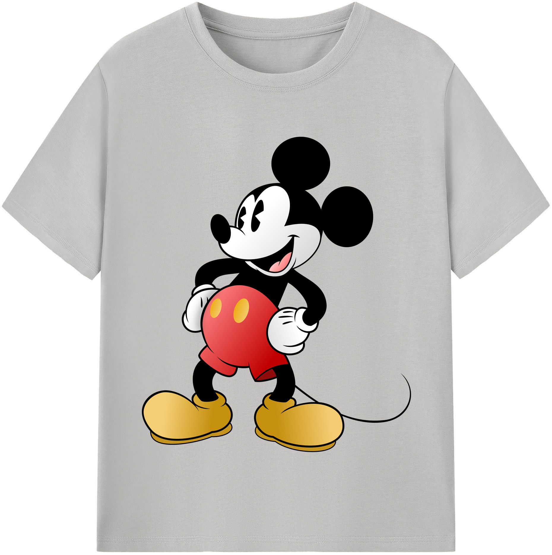 （画像用） ミッキーマウス Mickey Mouse 綿100％半袖Tシャツ（フロントプリント）