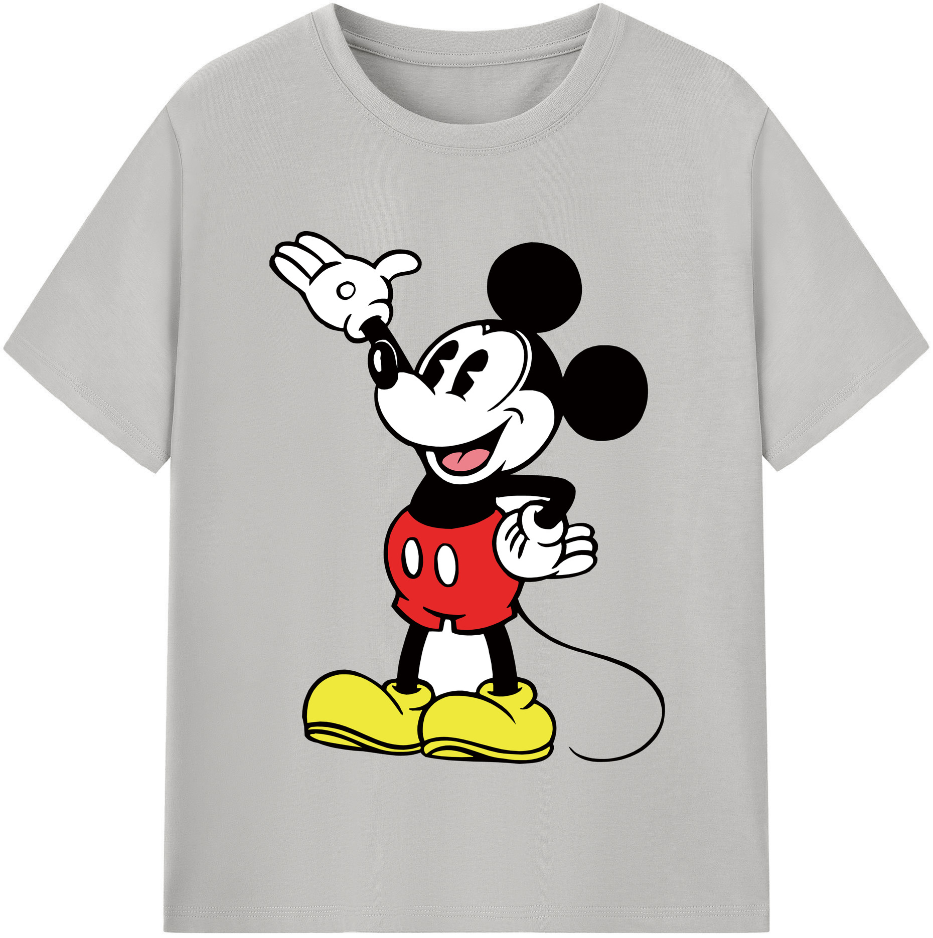（画像用） ミッキーマウス Mickey Mouse 綿100％半袖Tシャツ（フロントプリント）