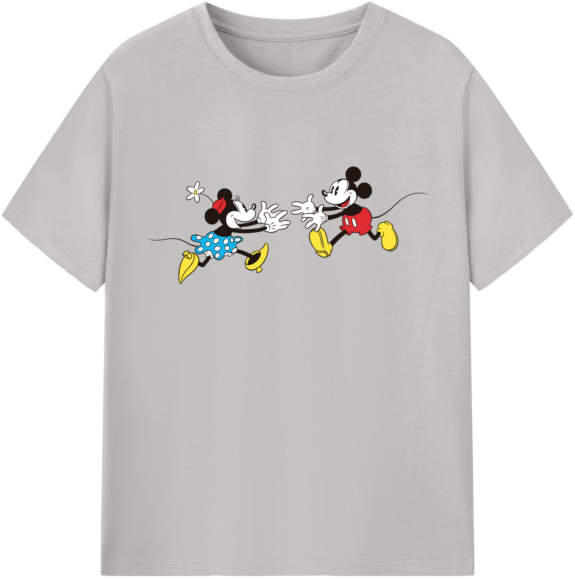 （画像用） ミッキーマウス Mickey Mouse 綿100％半袖Tシャツ（フロントプリント）