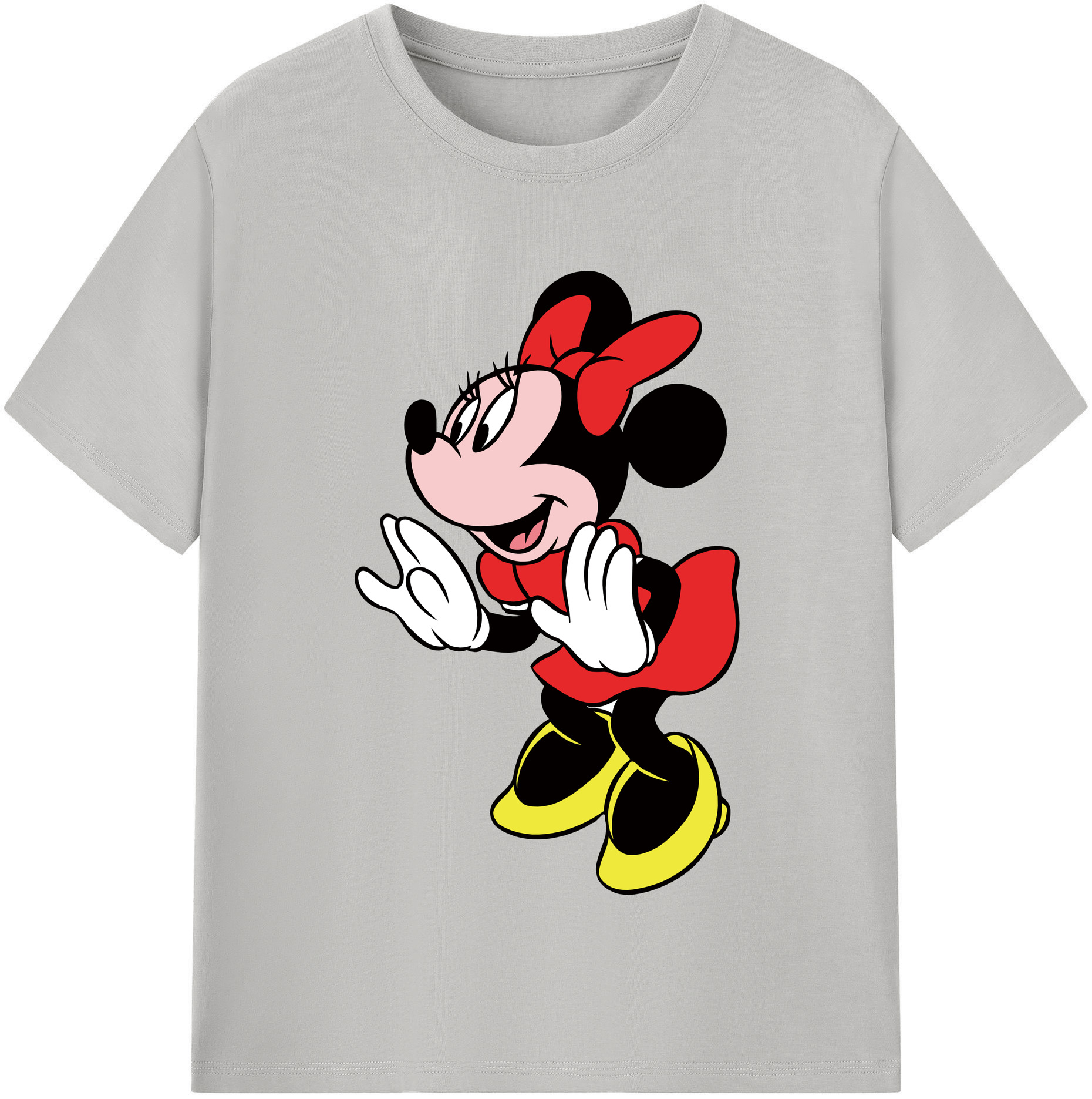 （画像用） ミッキーマウス Mickey Mouse 綿100％半袖Tシャツ（フロントプリント）