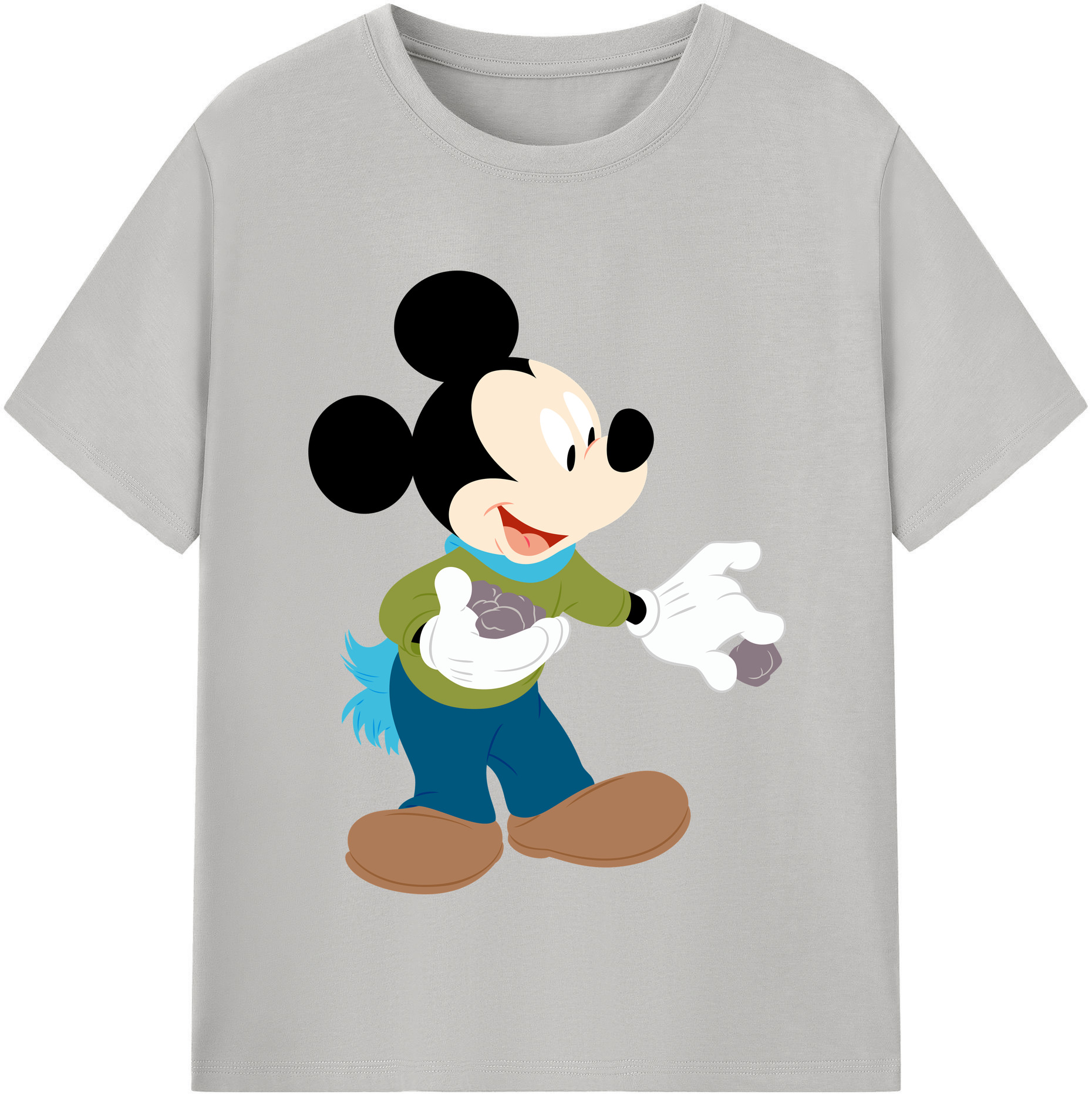 （画像用） ミッキーマウス Mickey Mouse 綿100％半袖Tシャツ（フロントプリント）