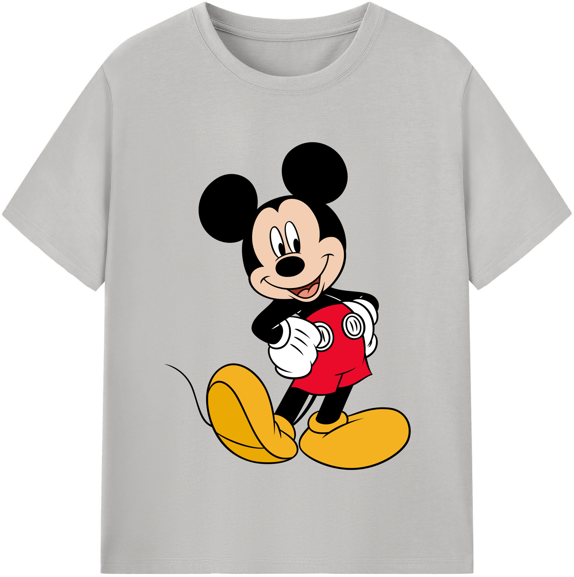 （画像用） ミッキーマウス Mickey Mouse 綿100％半袖Tシャツ（フロントプリント）
