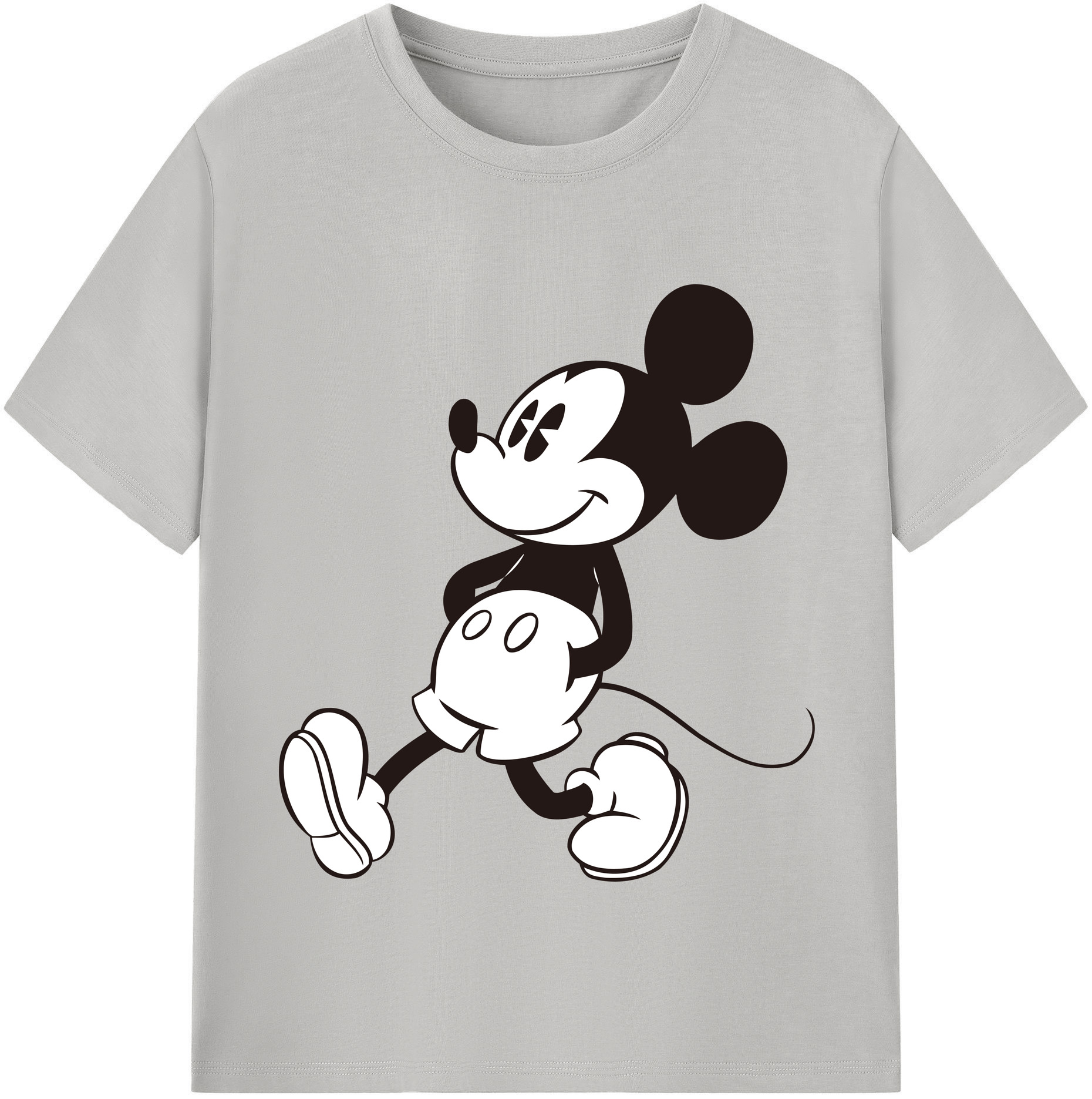 （画像用） ミッキーマウス Mickey Mouse 綿100％半袖Tシャツ（フロントプリント）