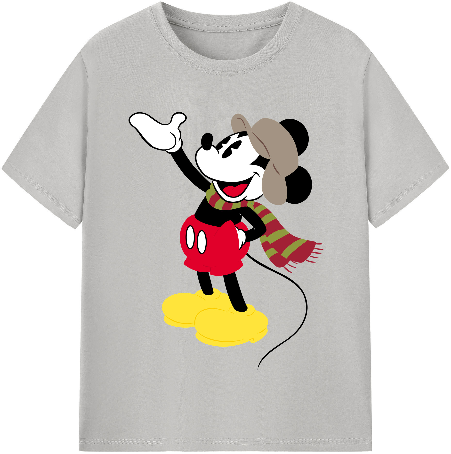 （画像用） ミッキーマウス Mickey Mouse 綿100％半袖Tシャツ（フロントプリント）
