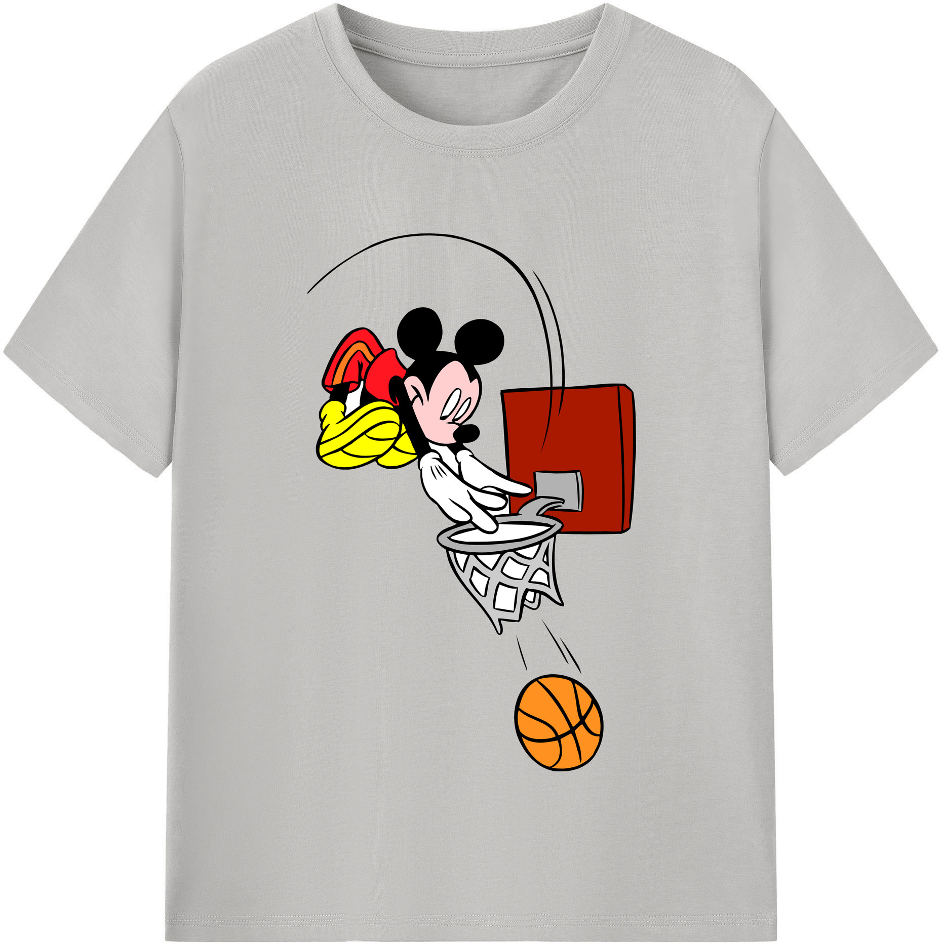 （画像用） ミッキーマウス Mickey Mouse 綿100％半袖Tシャツ（フロントプリント）