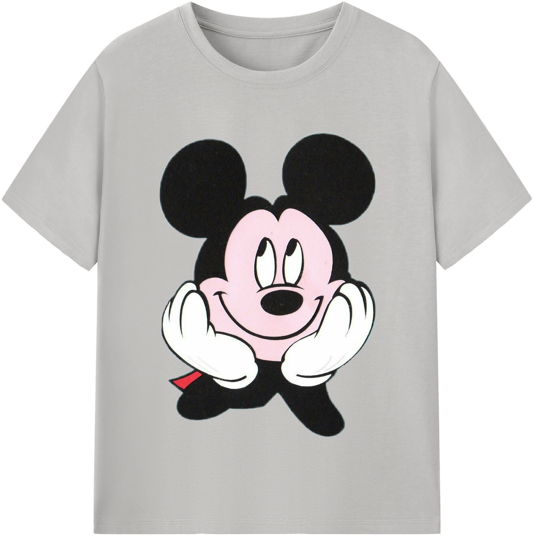 （画像用） ミッキーマウス Mickey Mouse 綿100％半袖Tシャツ（フロントプリント）