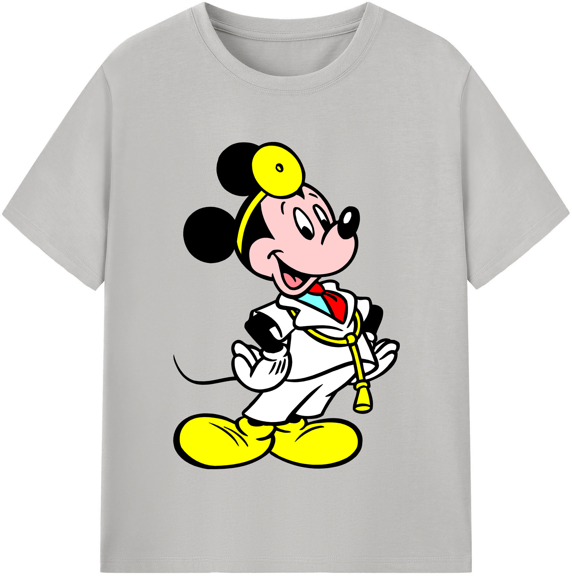 （画像用） ミッキーマウス Mickey Mouse 綿100％半袖Tシャツ（フロントプリント）