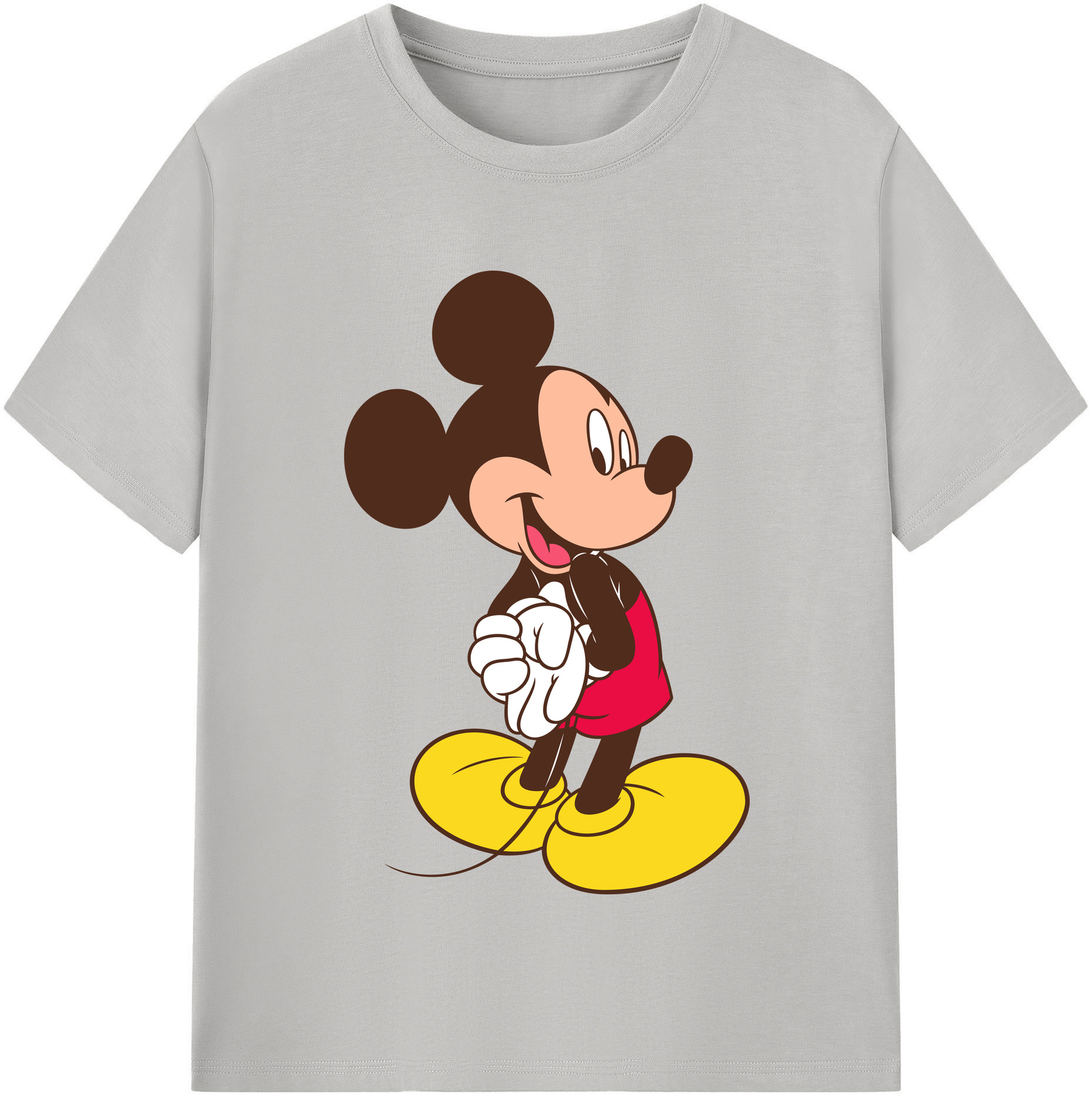 （画像用） ミッキーマウス Mickey Mouse 綿100％半袖Tシャツ（フロントプリント）
