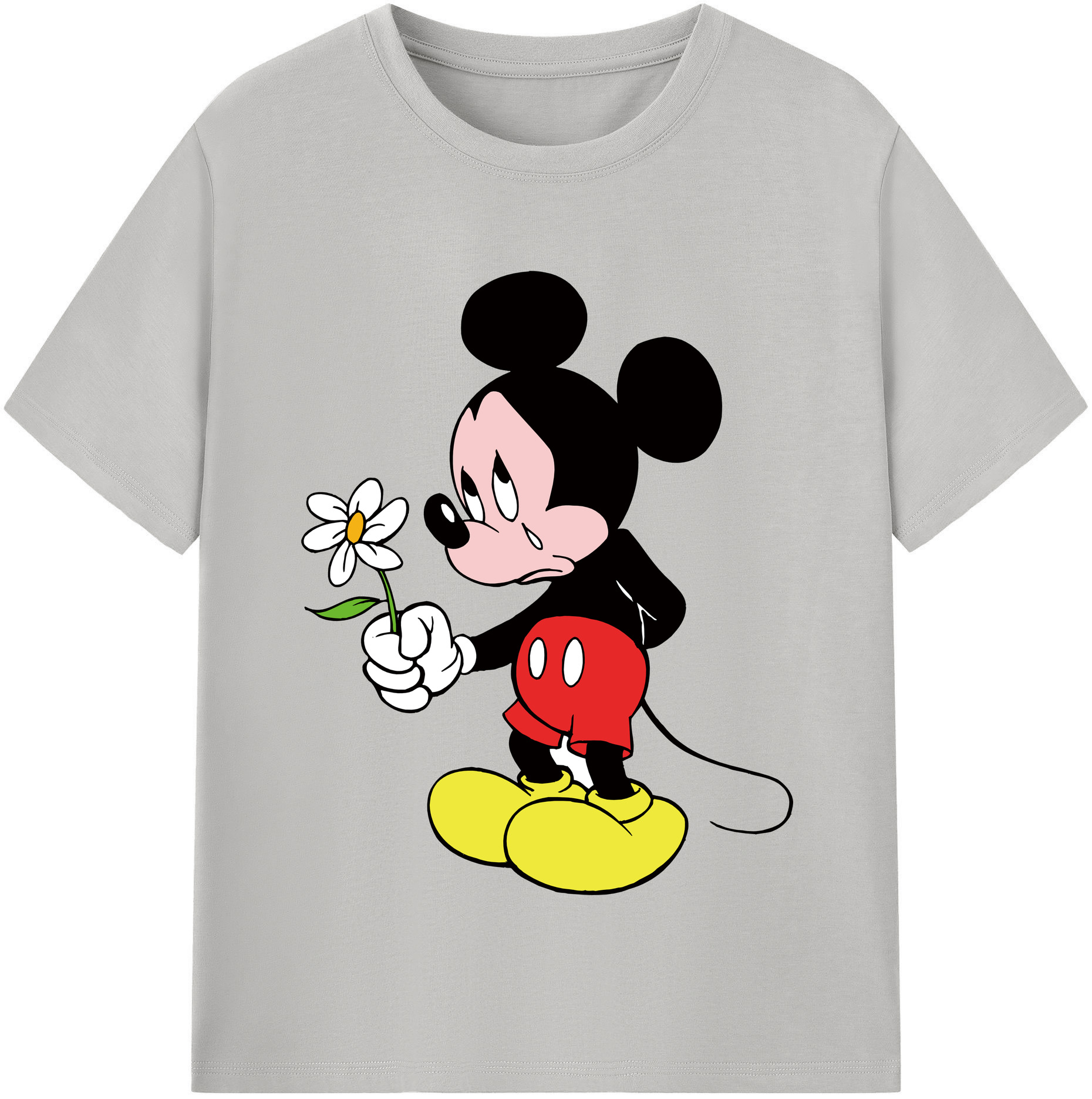 （画像用） ミッキーマウス Mickey Mouse 綿100％半袖Tシャツ（フロントプリント）