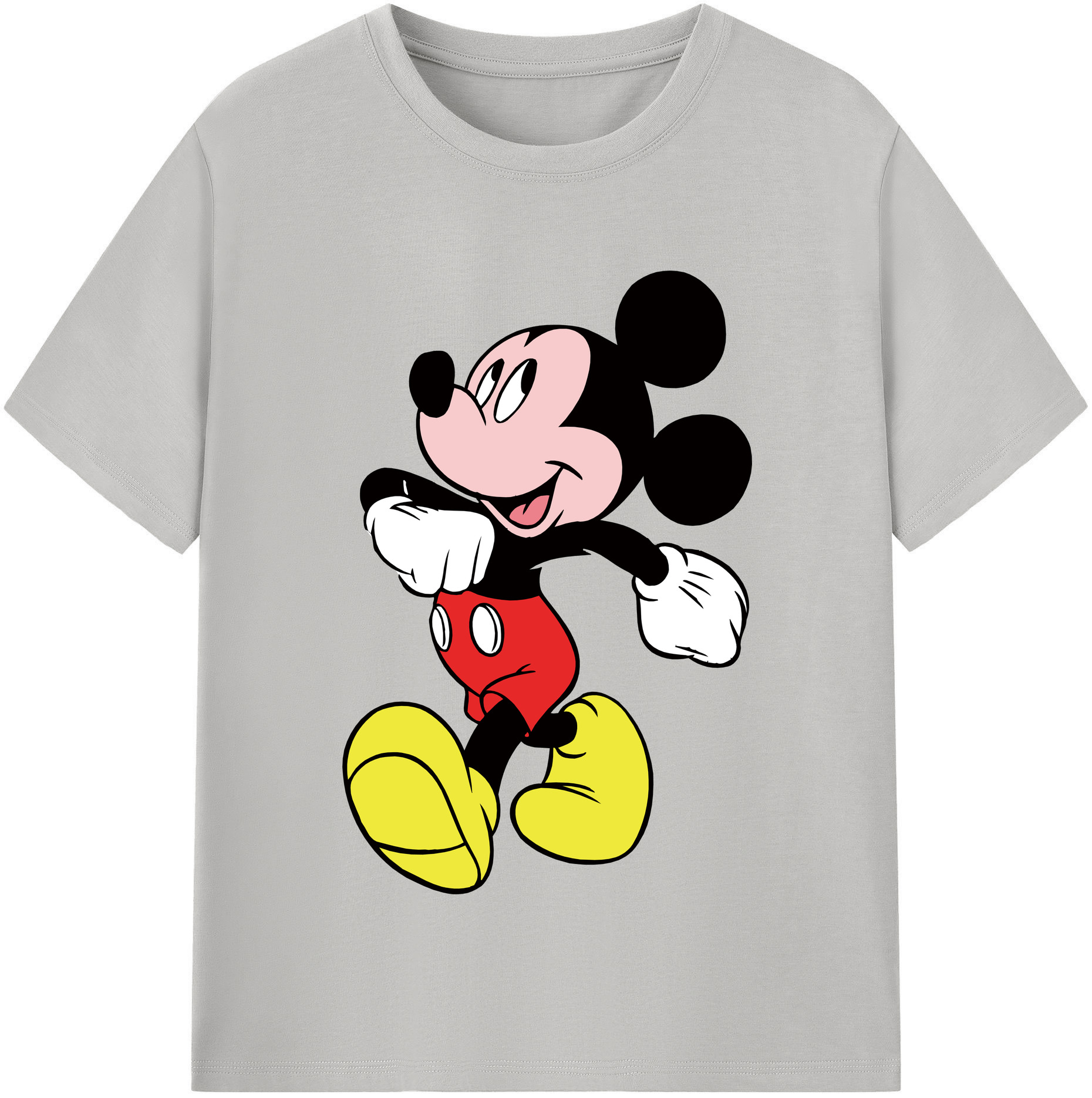 （画像用） ミッキーマウス Mickey Mouse 綿100％半袖Tシャツ（フロントプリント）