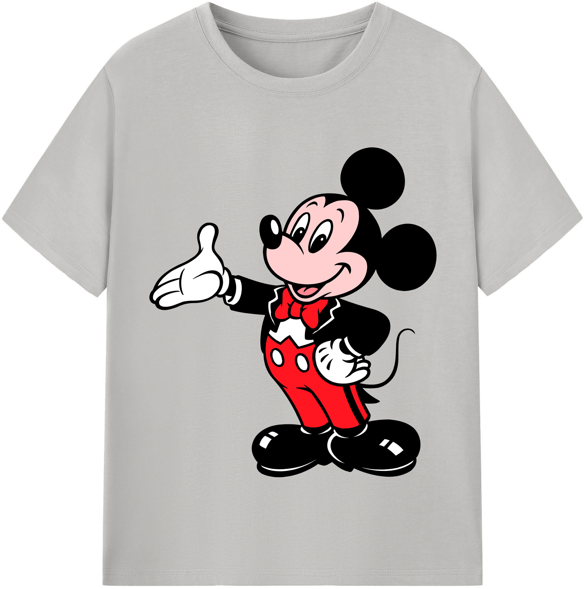 （画像用） ミッキーマウス Mickey Mouse 綿100％半袖Tシャツ（フロントプリント）