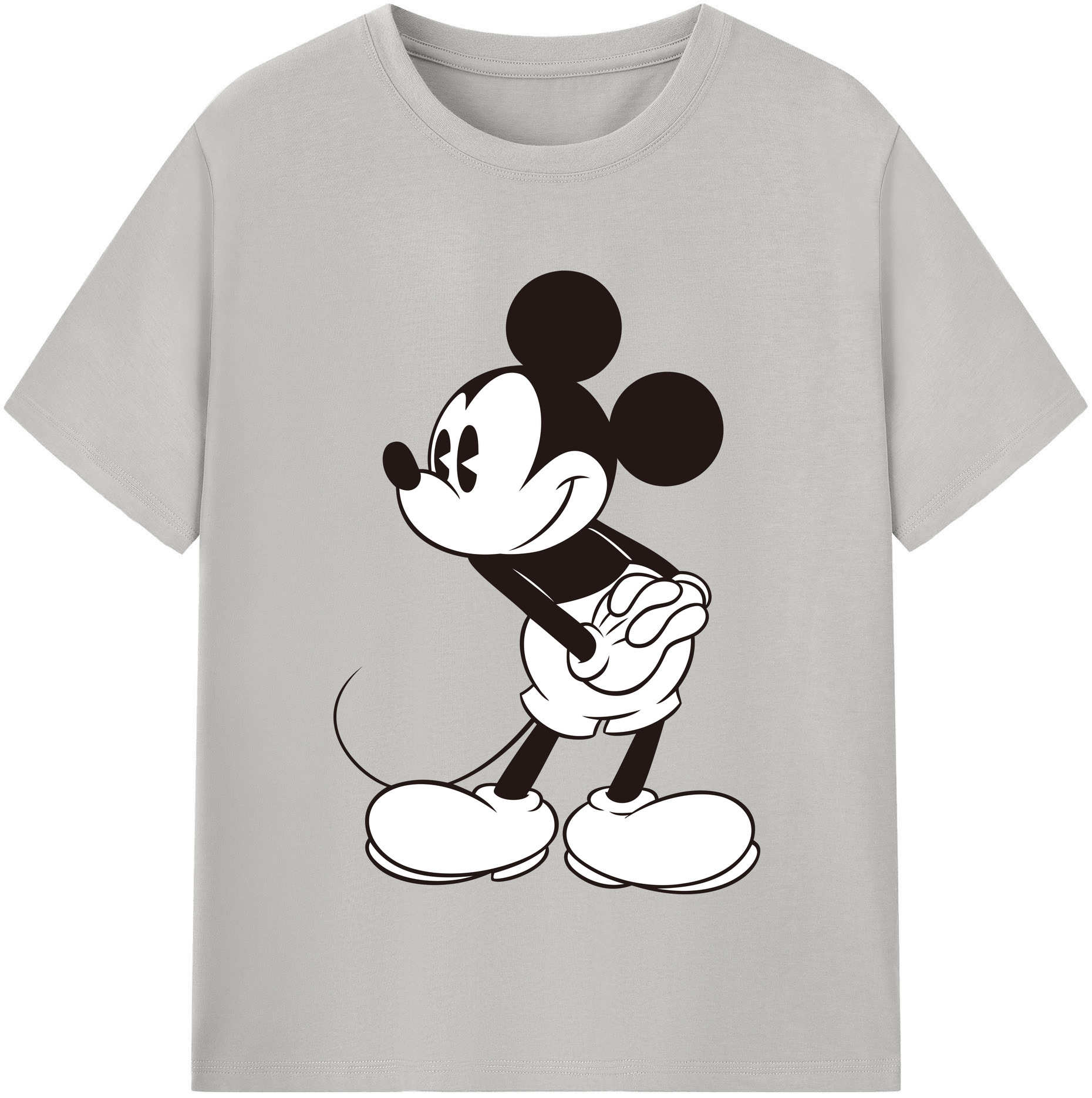 （画像用） ミッキーマウス Mickey Mouse 綿100％半袖Tシャツ（フロントプリント）