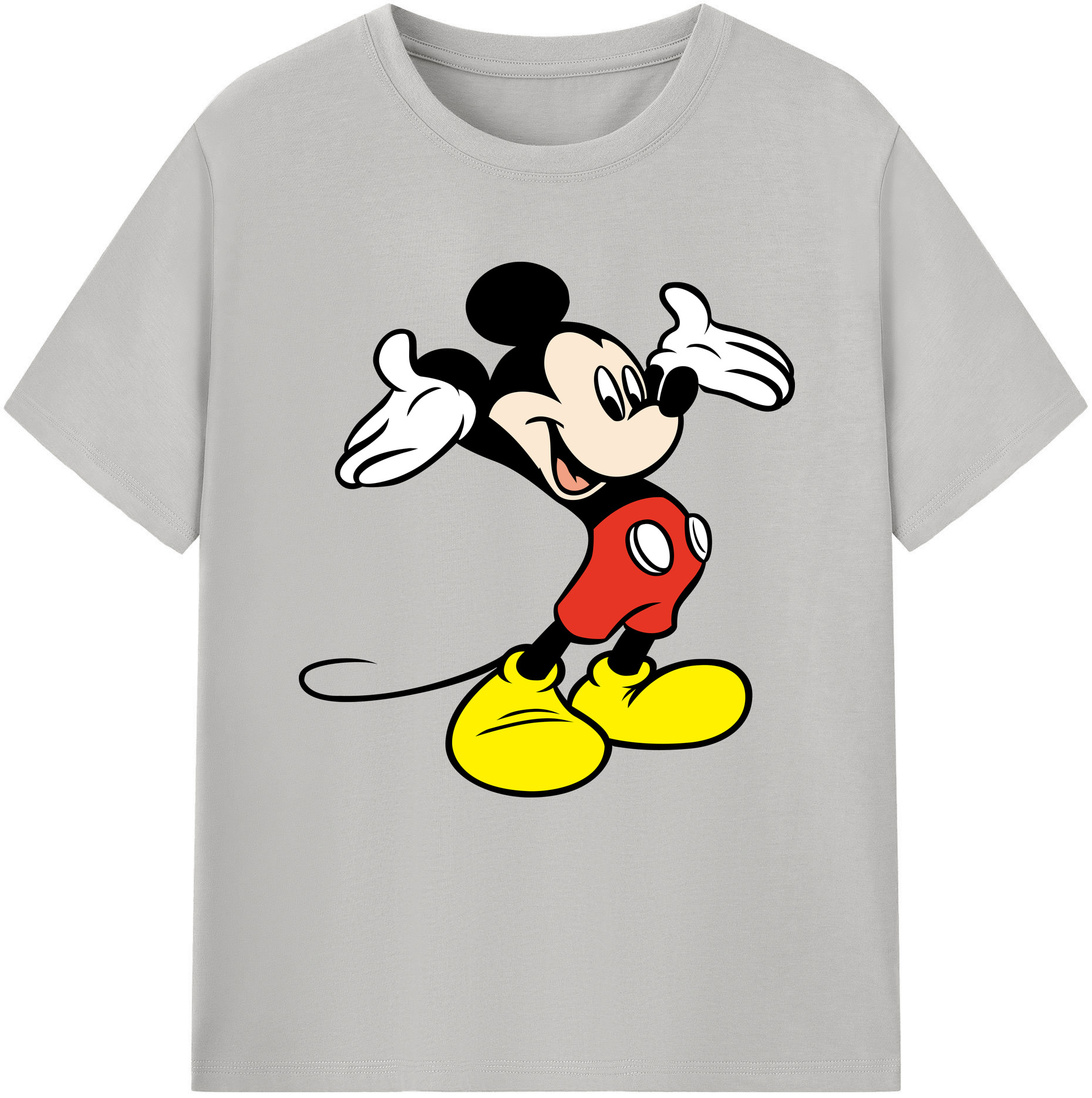 （画像用） ミッキーマウス Mickey Mouse 綿100％半袖Tシャツ（フロントプリント）