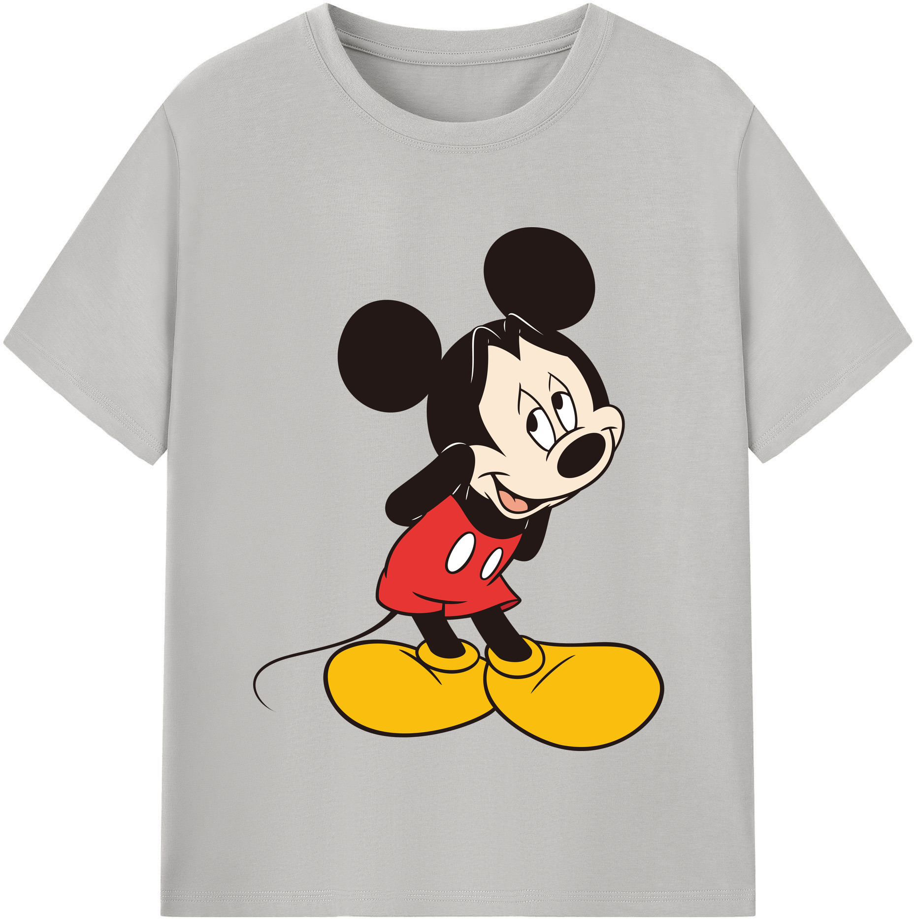（画像用） ミッキーマウス Mickey Mouse 綿100％半袖Tシャツ（フロントプリント）