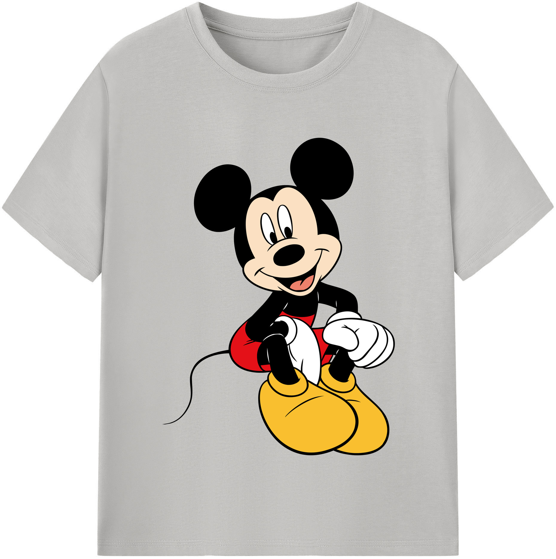 （画像用） ミッキーマウス Mickey Mouse 綿100％半袖Tシャツ（フロントプリント）