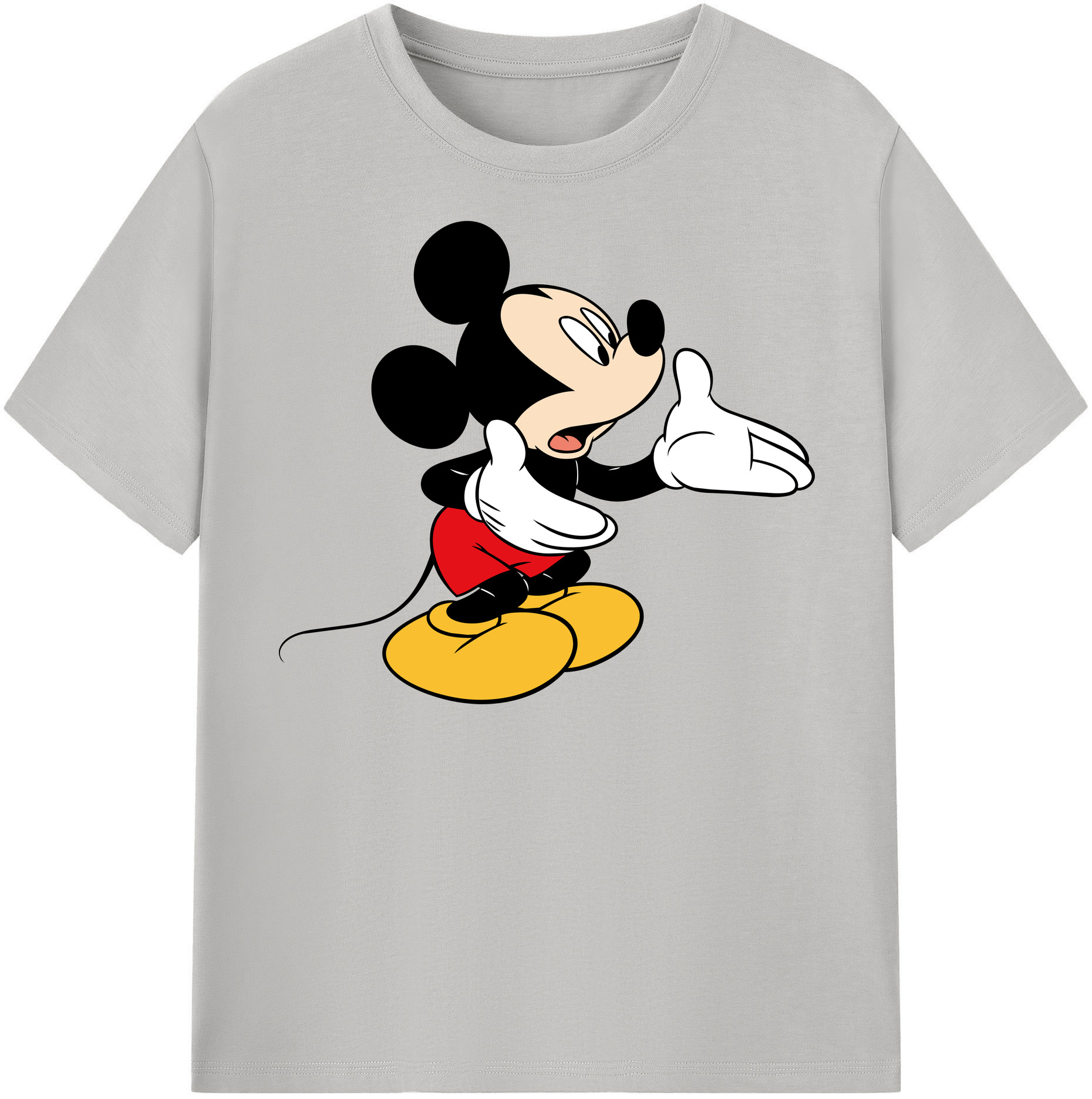 （画像用） ミッキーマウス Mickey Mouse 綿100％半袖Tシャツ（フロントプリント）