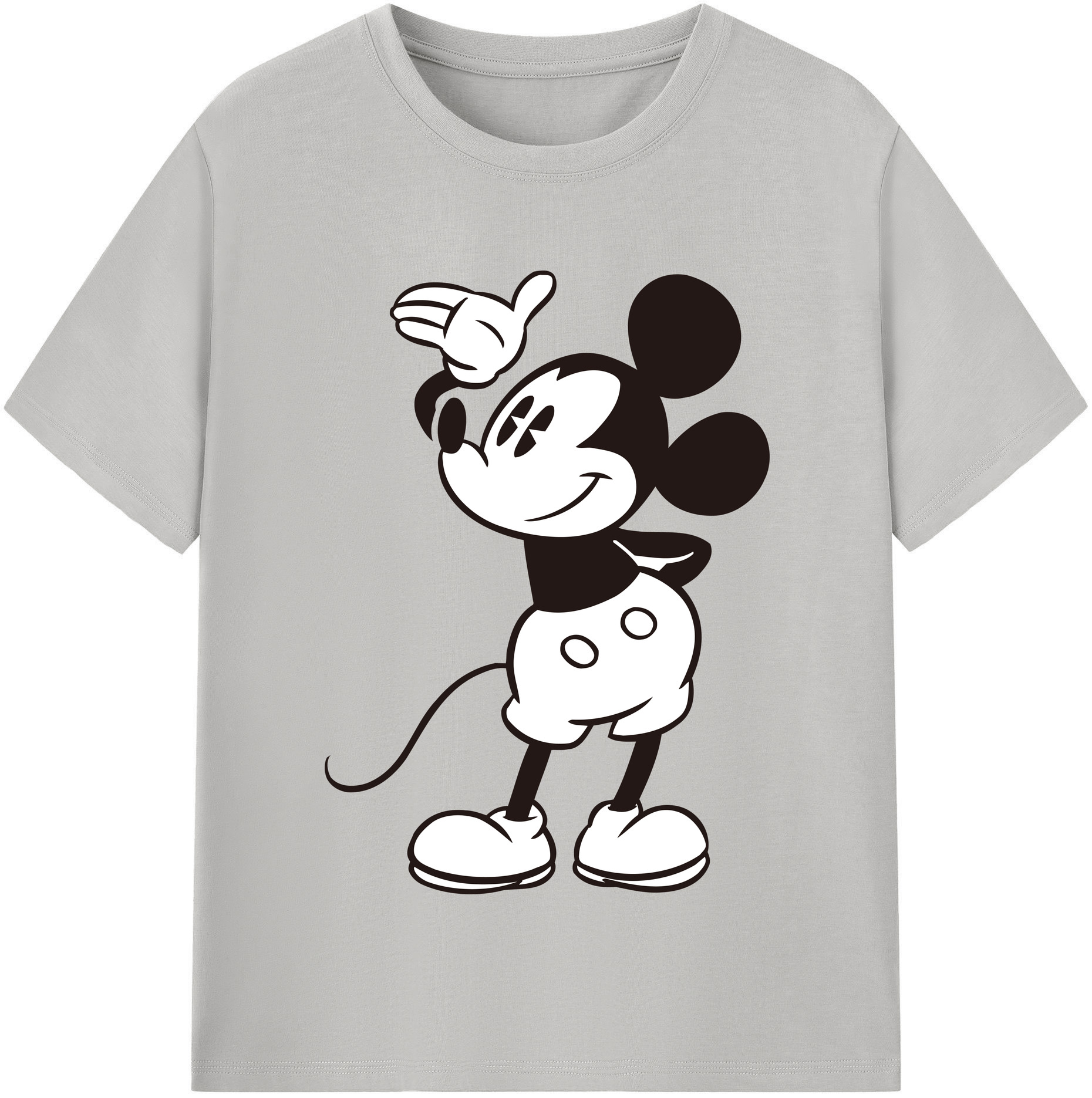 （画像用） ミッキーマウス Mickey Mouse 綿100％半袖Tシャツ（フロントプリント）