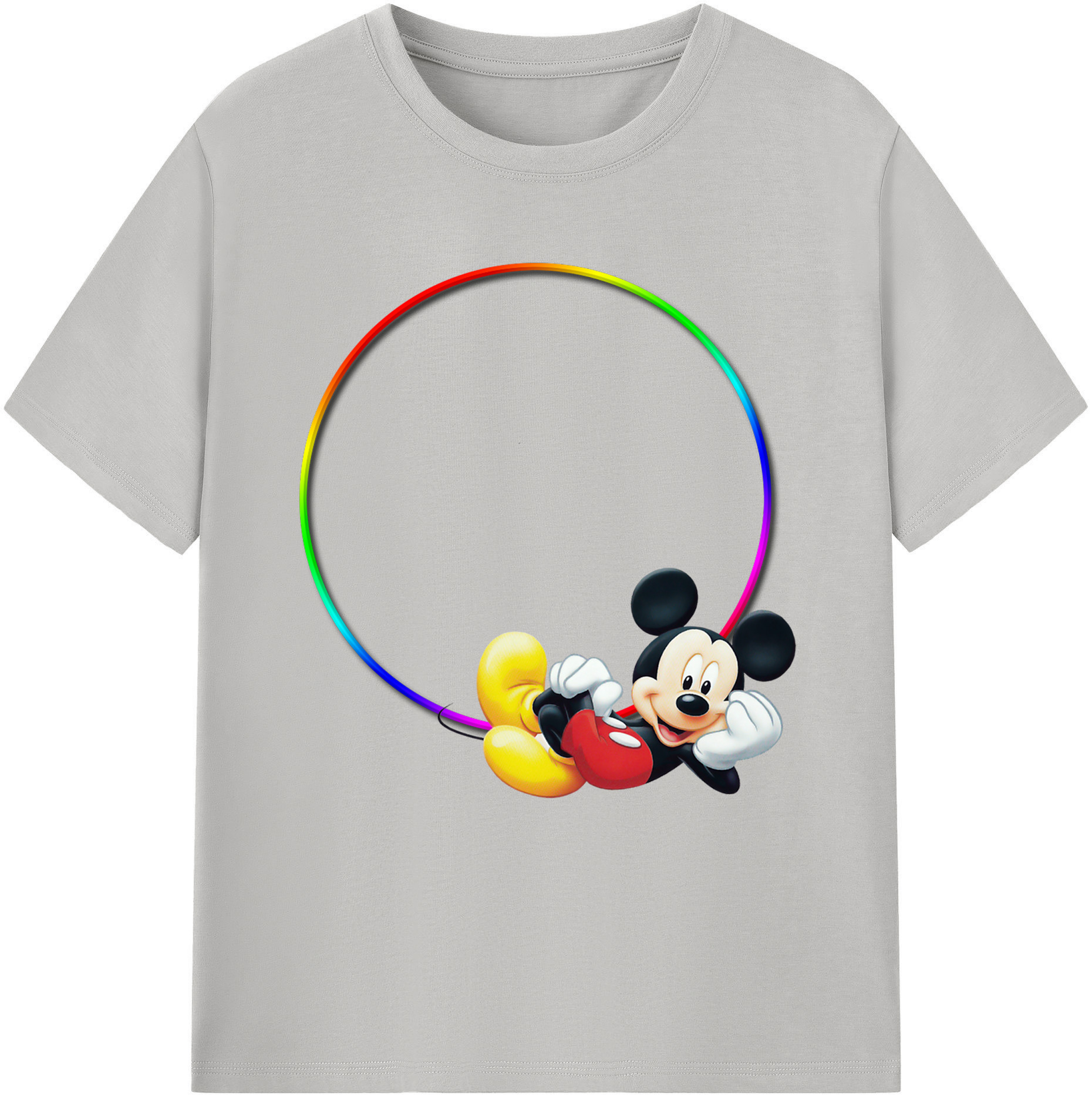 （画像用） ミッキーマウス Mickey Mouse 綿100％半袖Tシャツ（フロントプリント）