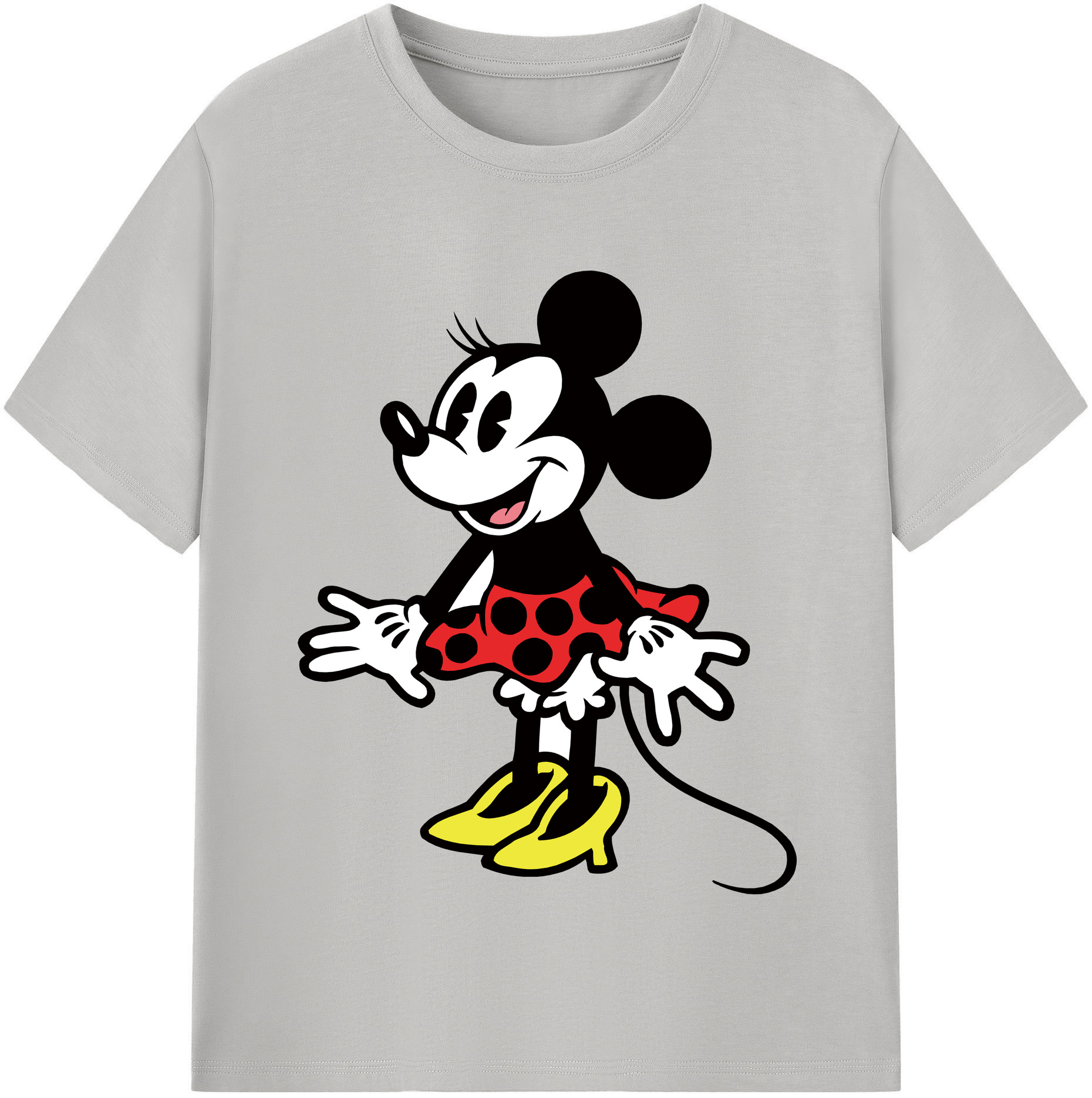 （画像用） ミッキーマウス Mickey Mouse 綿100％半袖Tシャツ（フロントプリント）