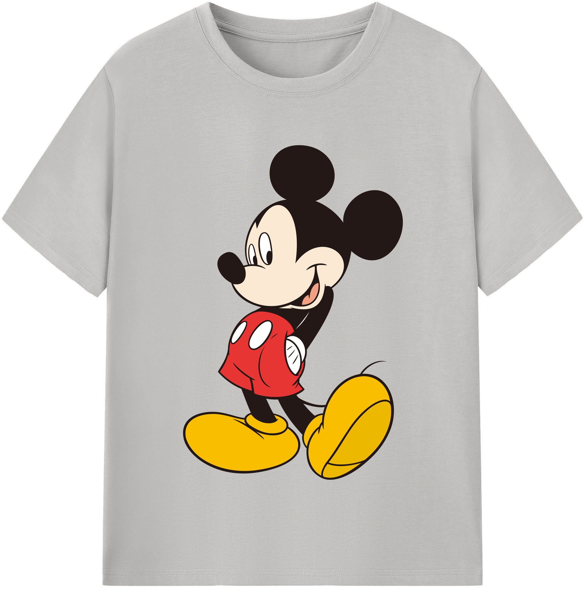 （画像用） ミッキーマウス Mickey Mouse 綿100％半袖Tシャツ（フロントプリント）